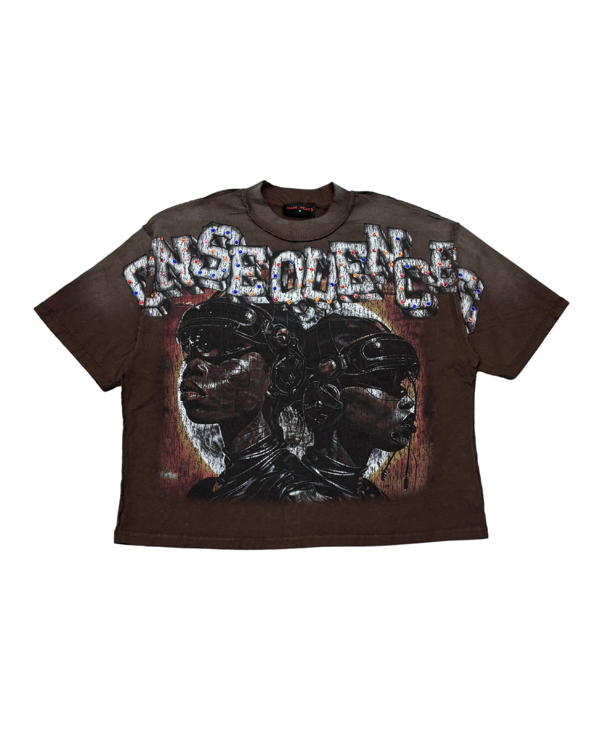 Mens Rhinestone Consequences Shirt