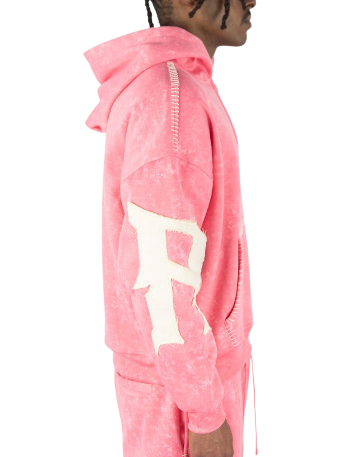 Mens RM Half Zip Threaded Hoodie