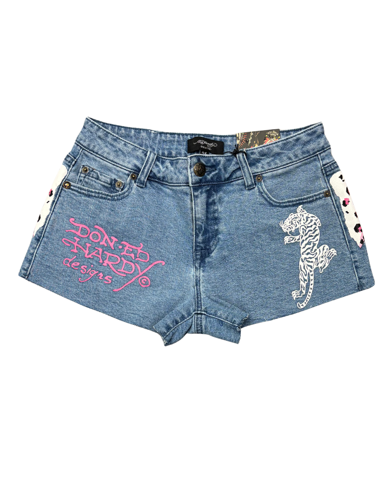 Womens Pink Leopard Shorts
