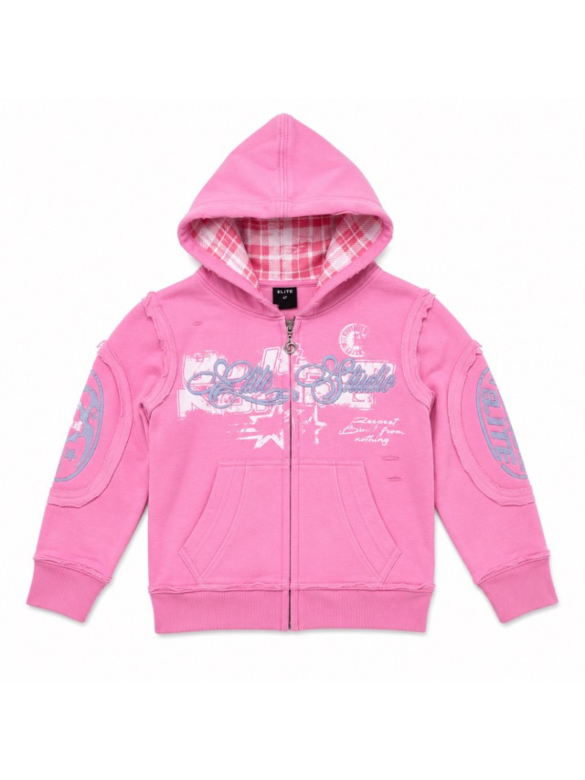Kids Embroidered Zip Up Hoodie