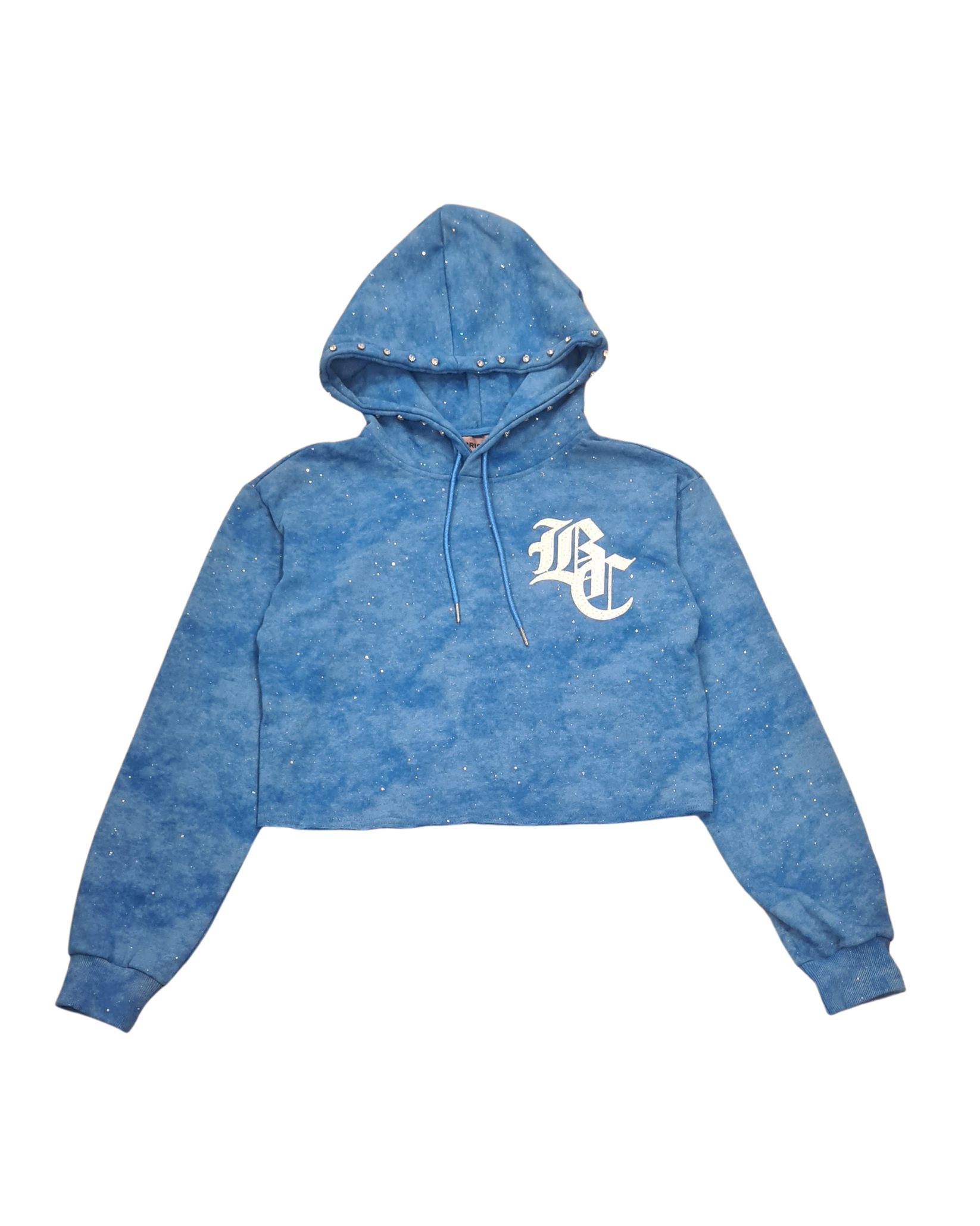 Womens Blessed Chaos Rhinestone Hoodie