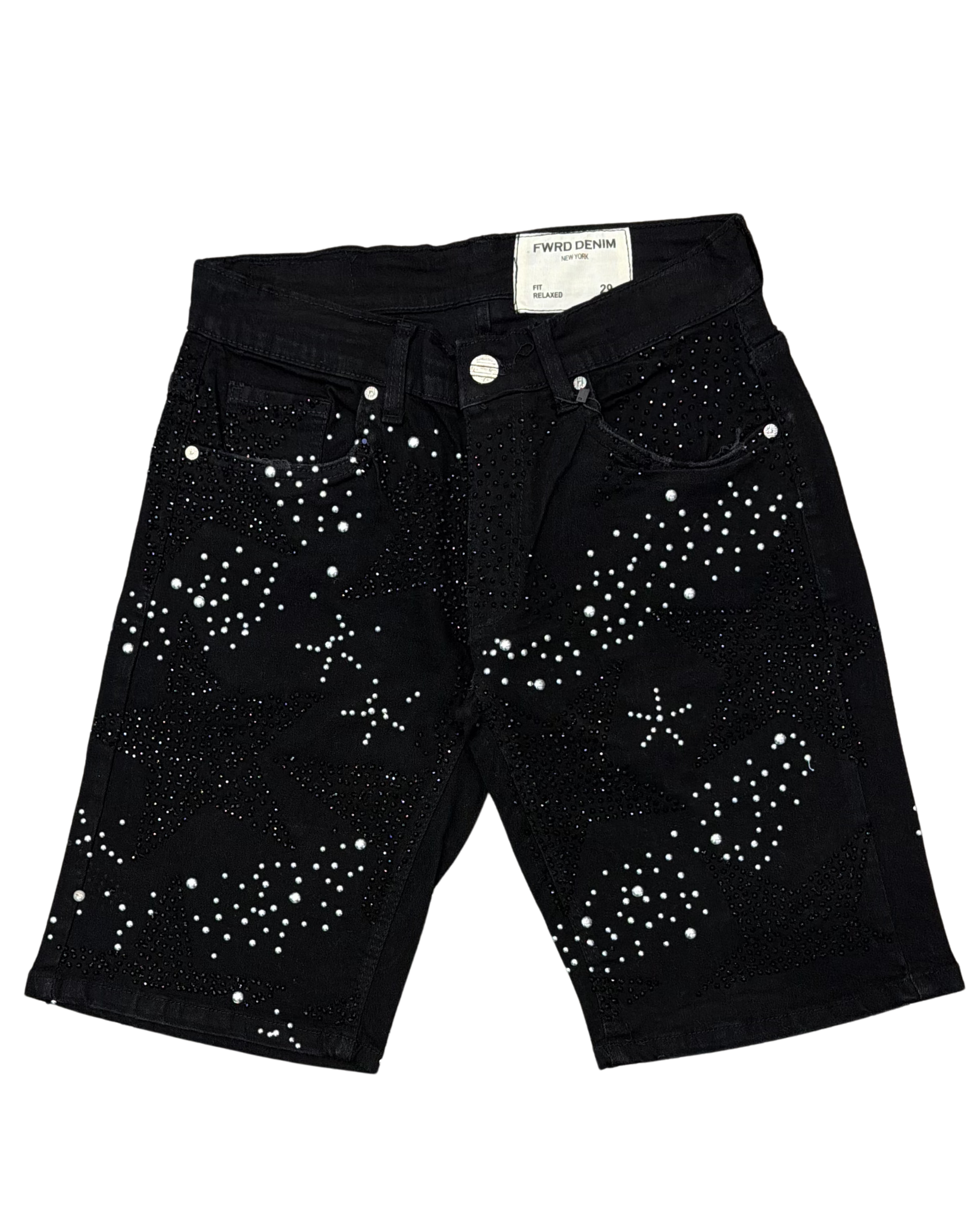 Mens Starburst Rhinestone Shorts 220044A