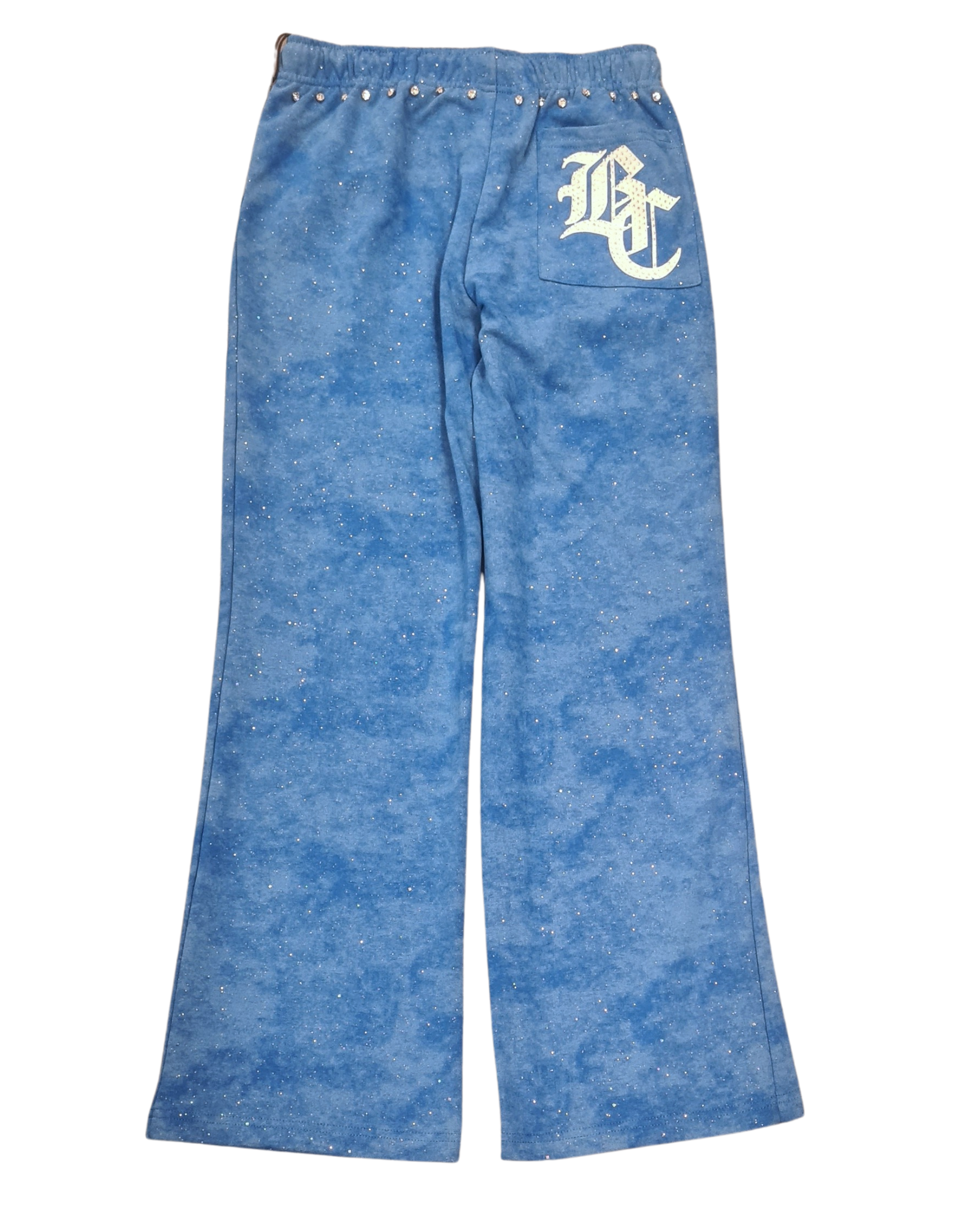 Womens Blessed Chaos Rhinestone Sweatpant