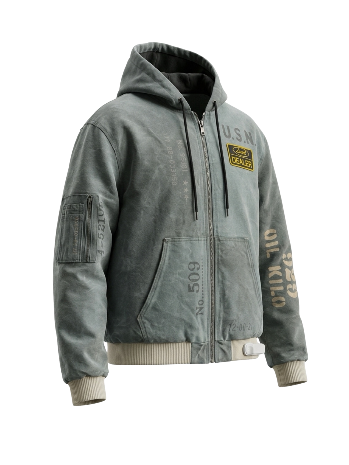 Mens Dealer Puff Canvas Zip Jacket