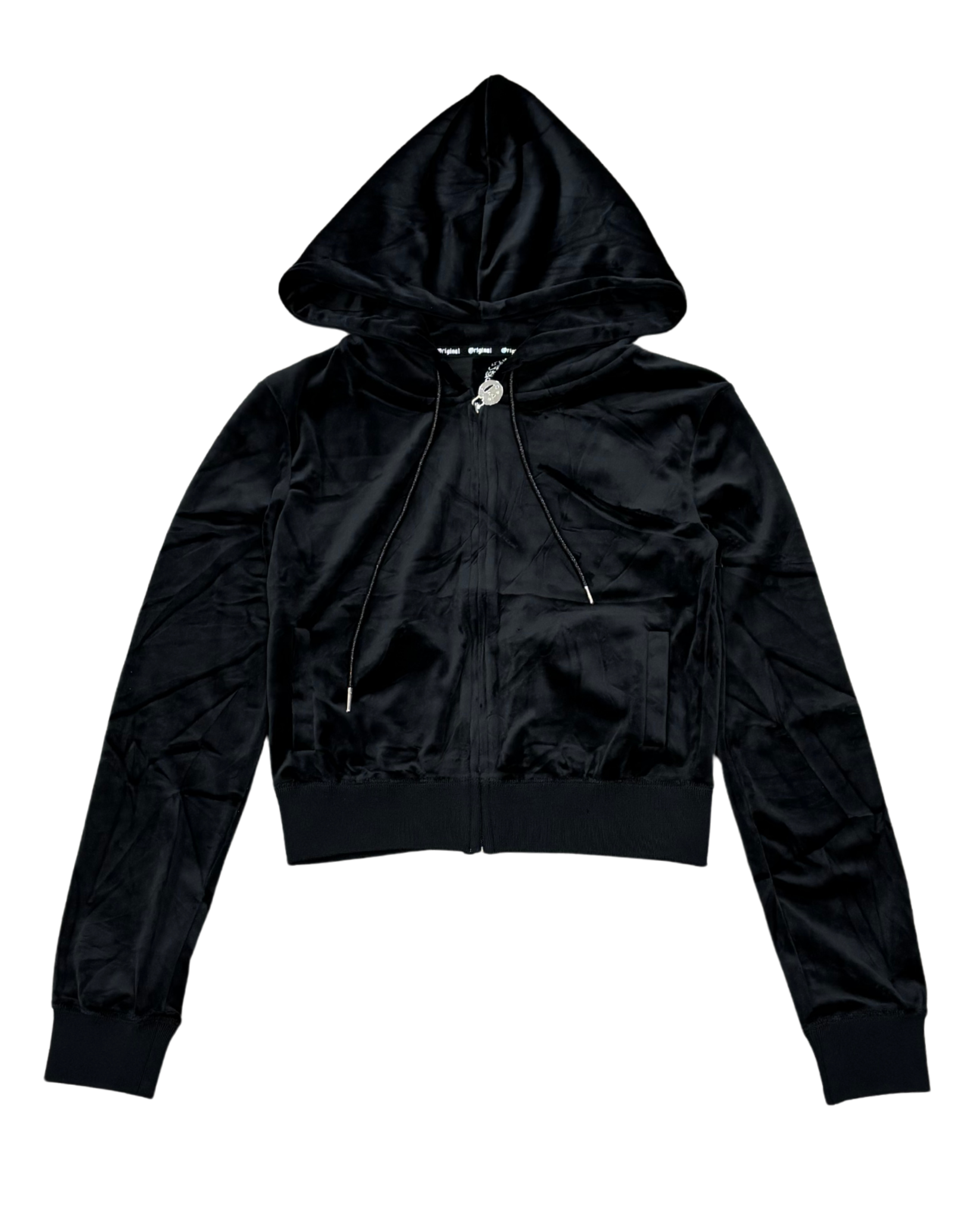 Womens Baddie Rhinestone Hoodie