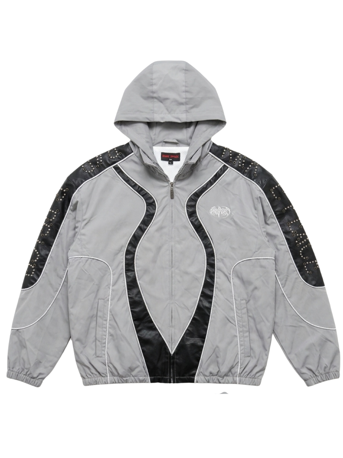 Mens Nylon Studs Zip Jacket RJ6129