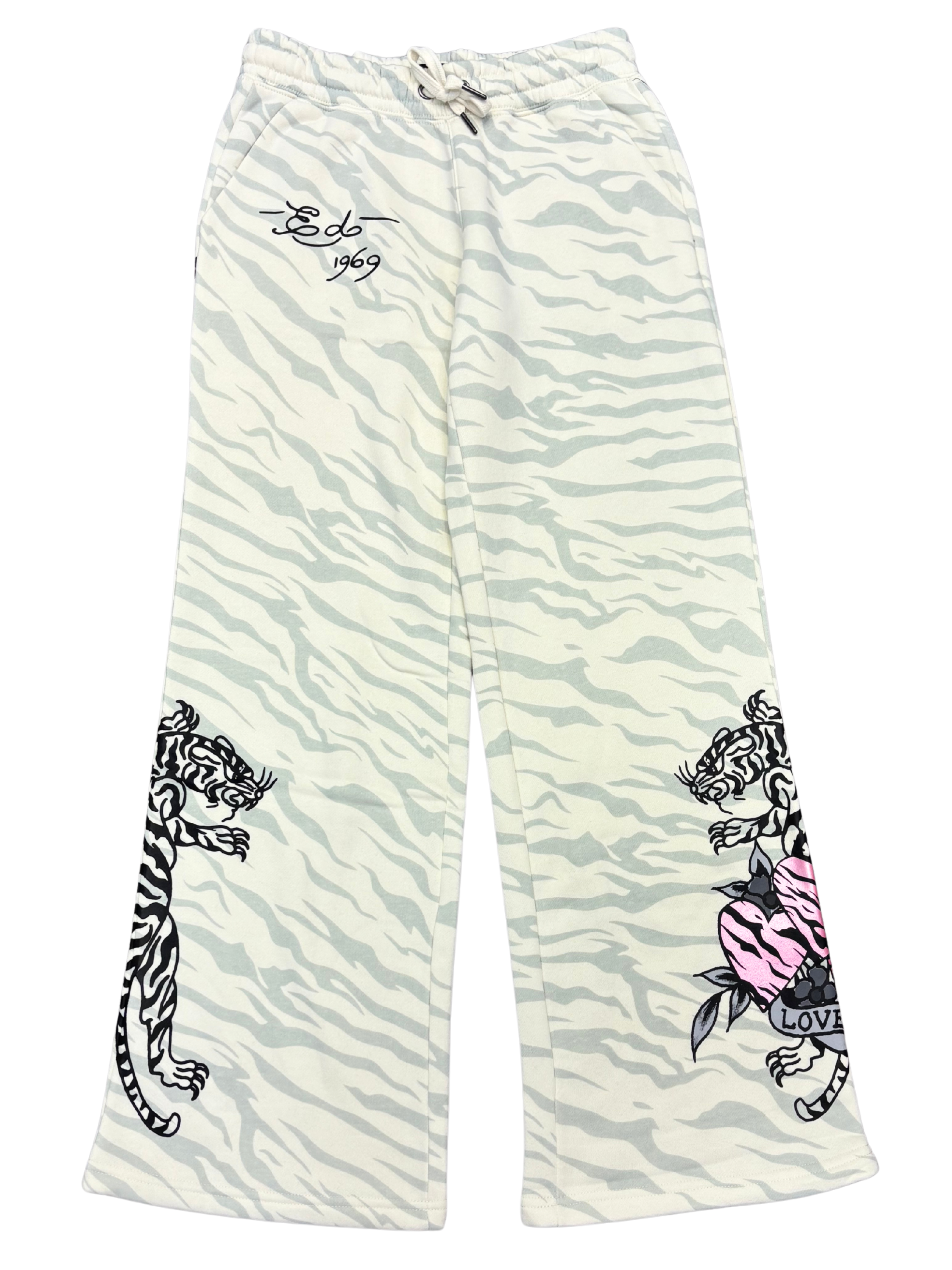 Womens Zebra Skull Sweatpant