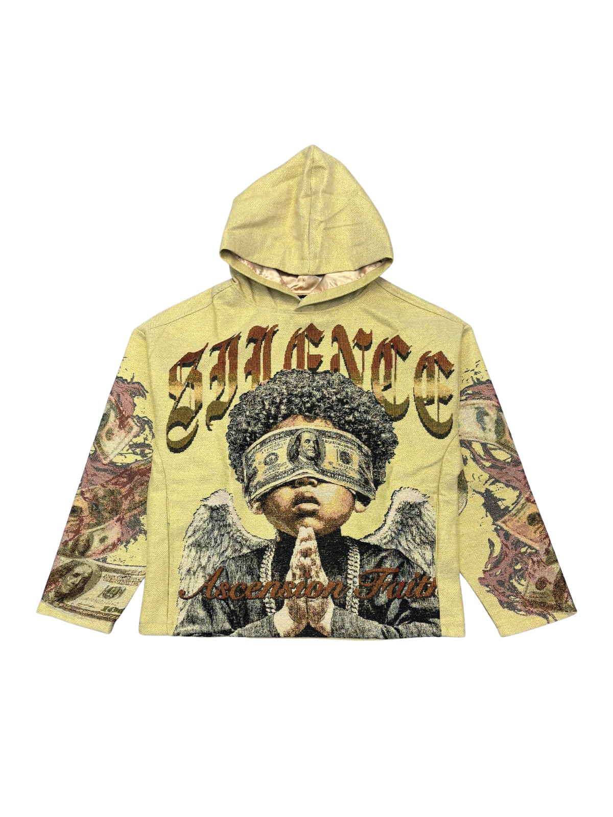 Mens Silence Wings Tapestry Hoodie