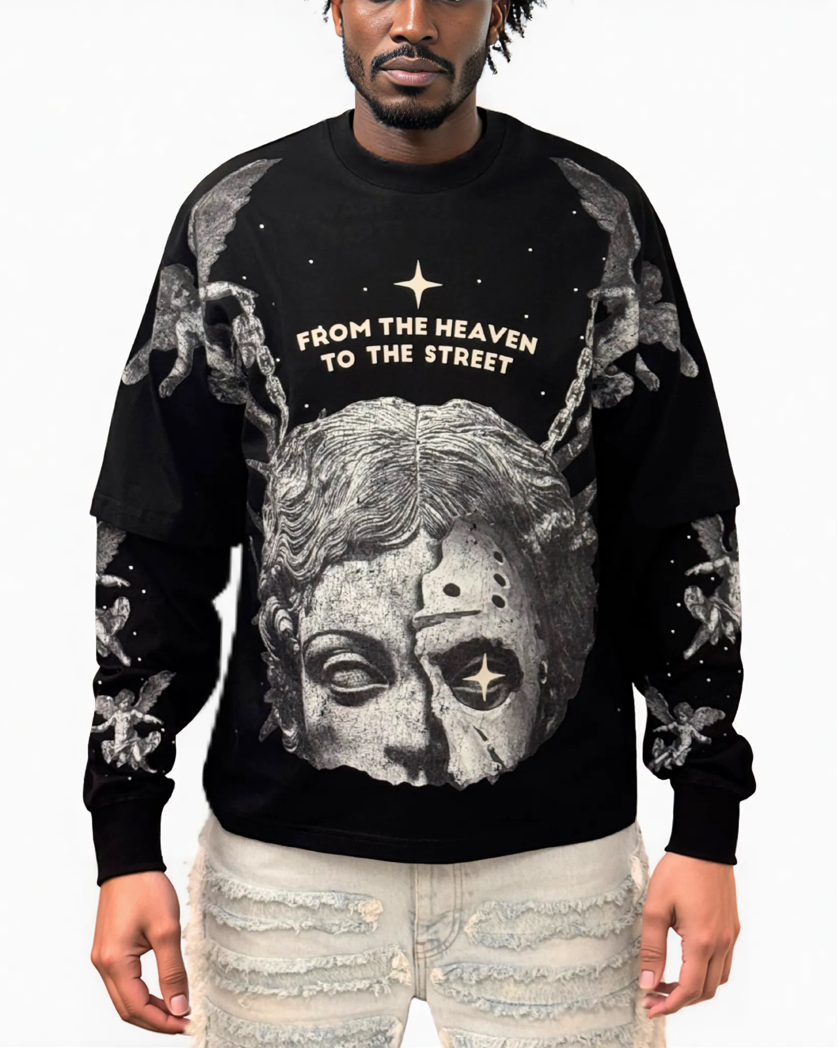 Mens From The Heaven To street Full Sleeve Shirt