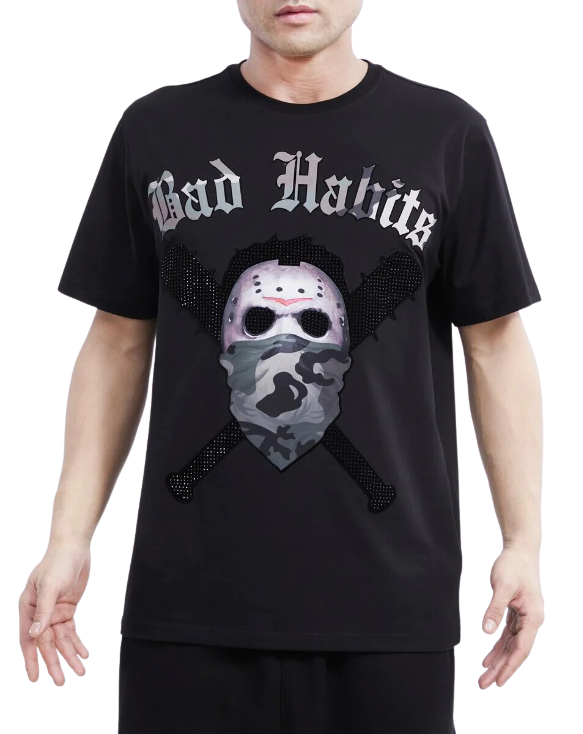Mens Bad Habits Camo Shirt