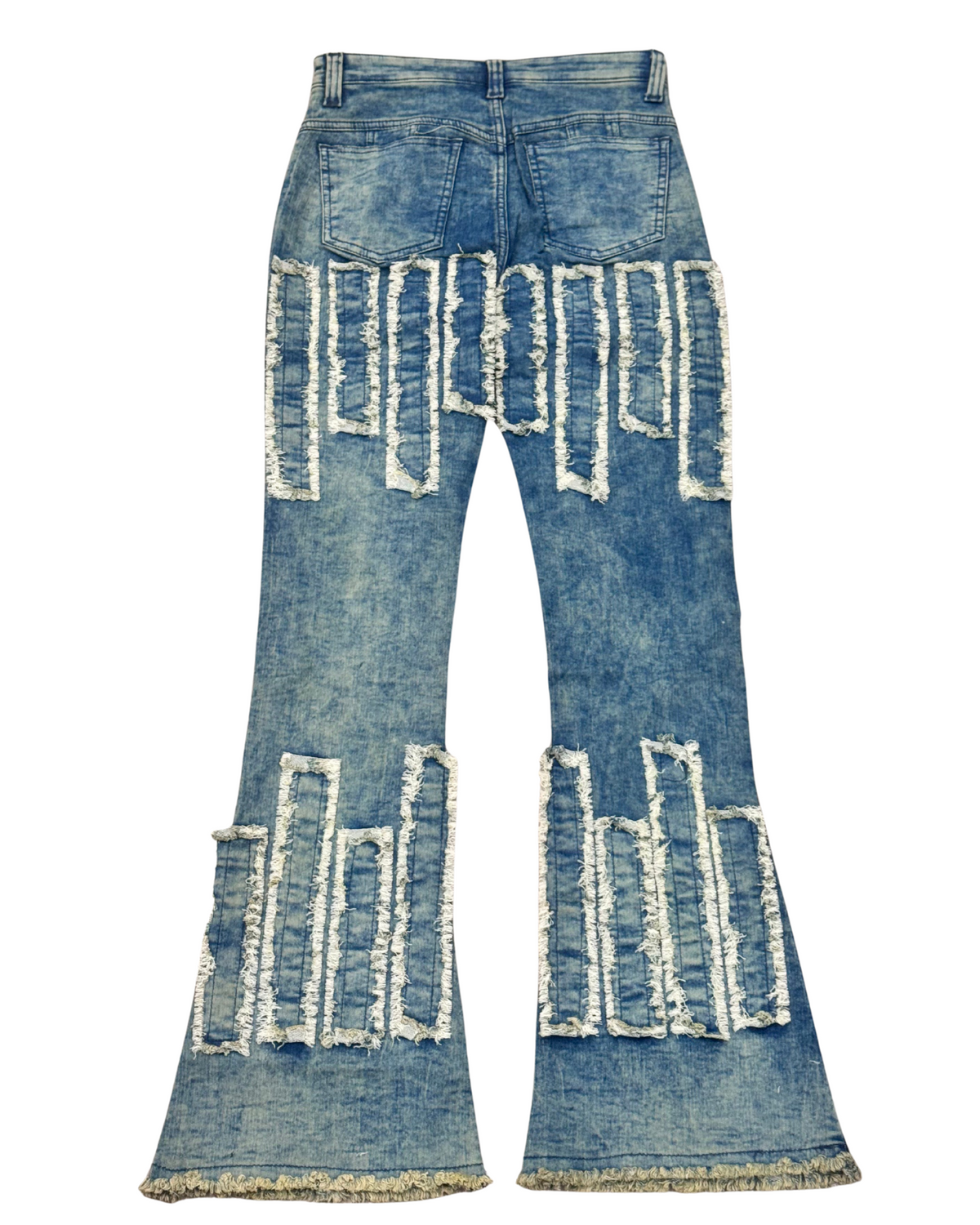 Womens Layered Luxe Stacked Jean