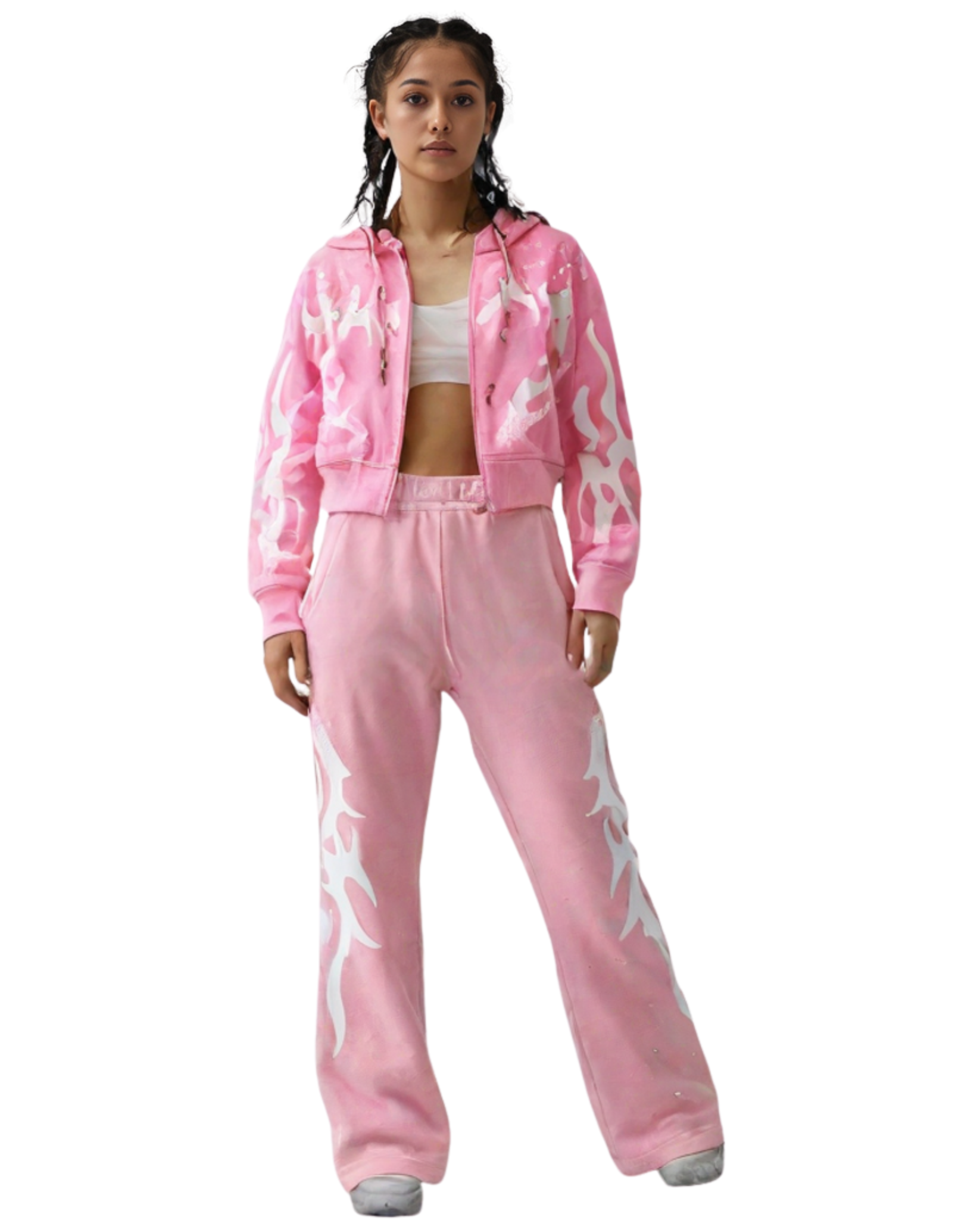 Womens Hallo Flame Zipper Hoodie
