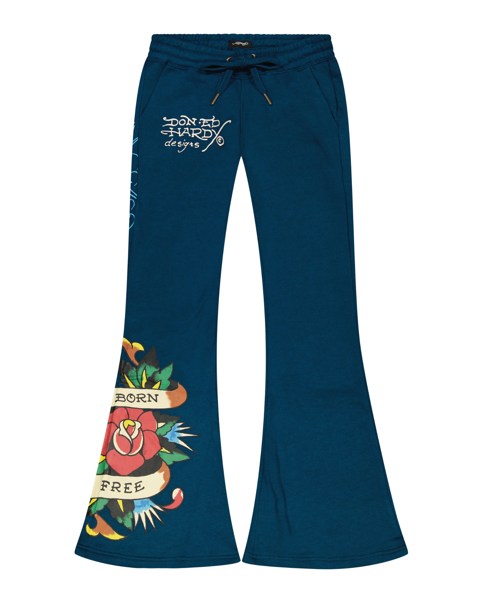 Womens Flame Rose Boot Cut Sweatpant