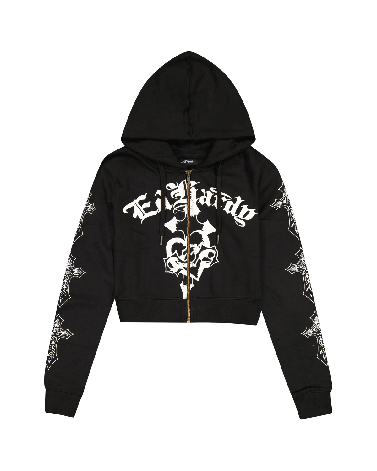 Womens Crosses Zip Front Hoodie