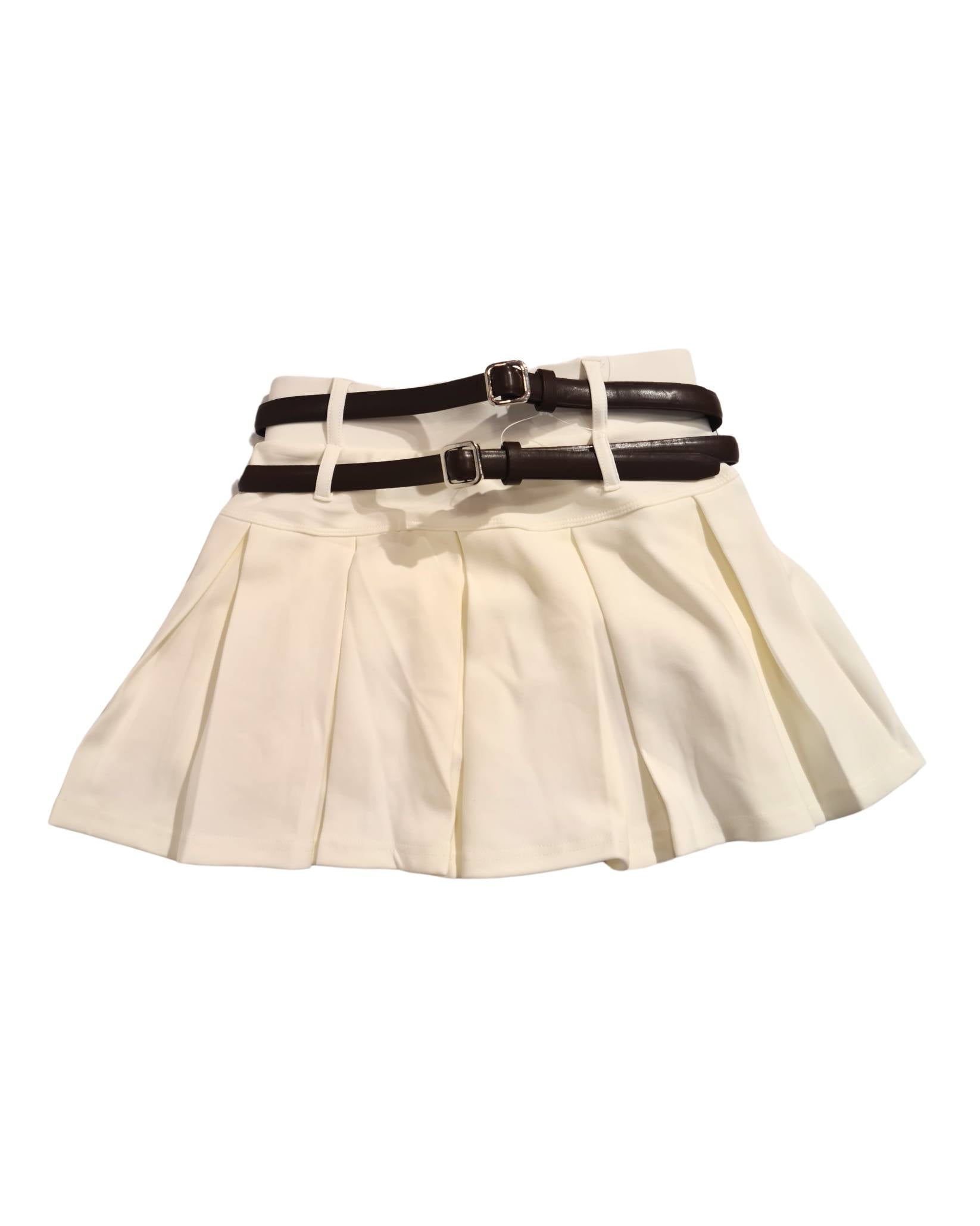 Womens Leather Belt Skirt