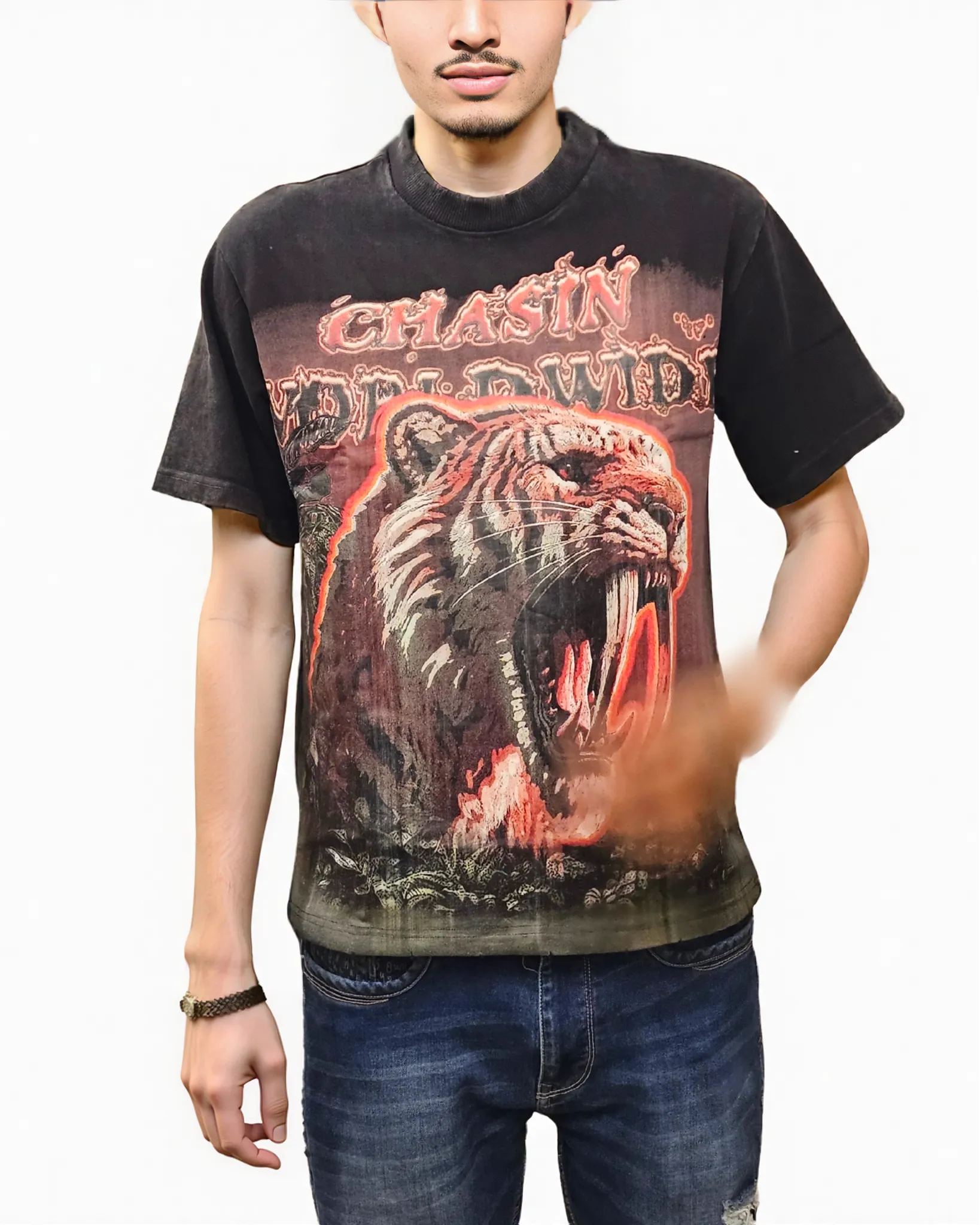 Mens Retro tiger Shirt