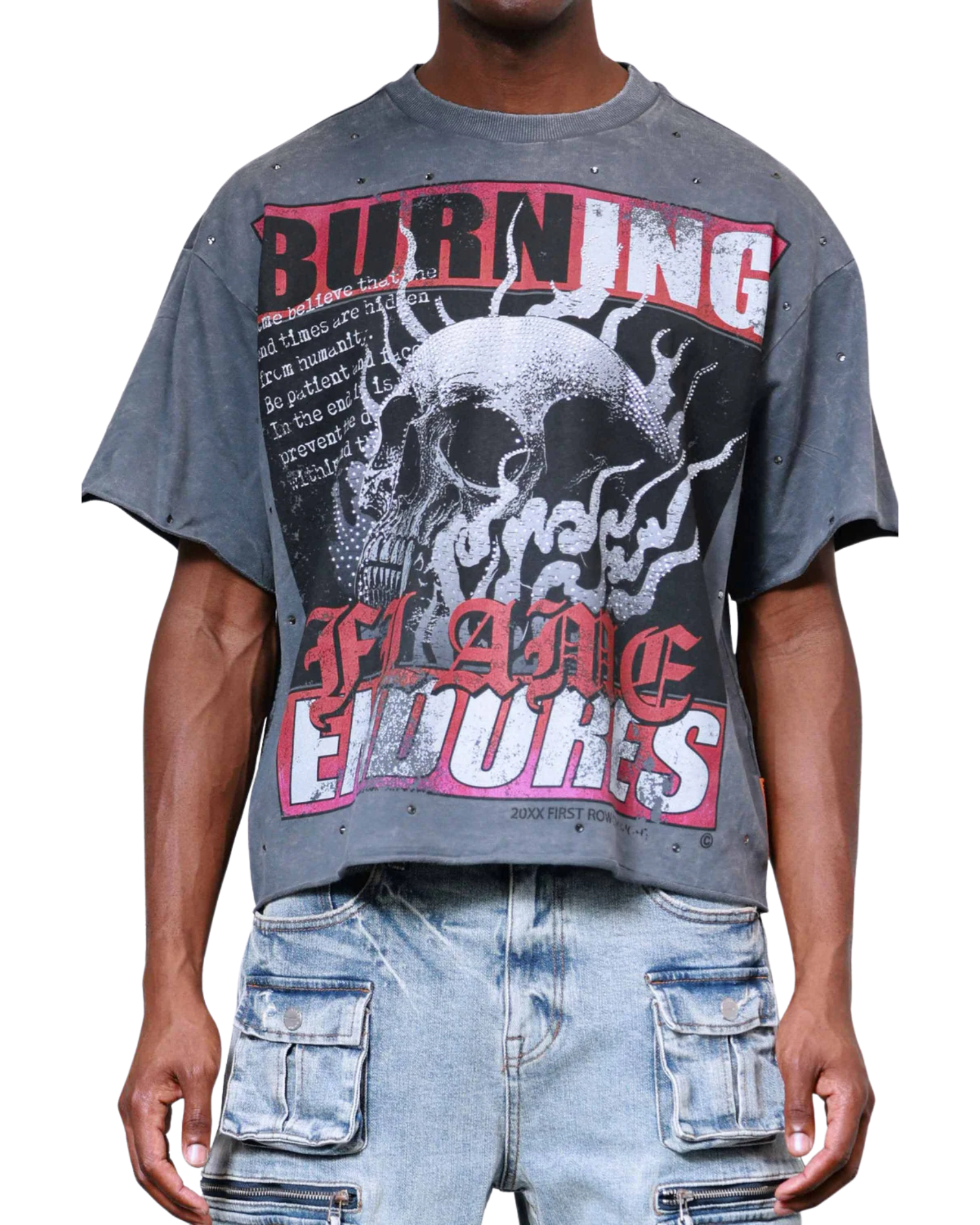 Mens Breaking Burning Flames Shirt