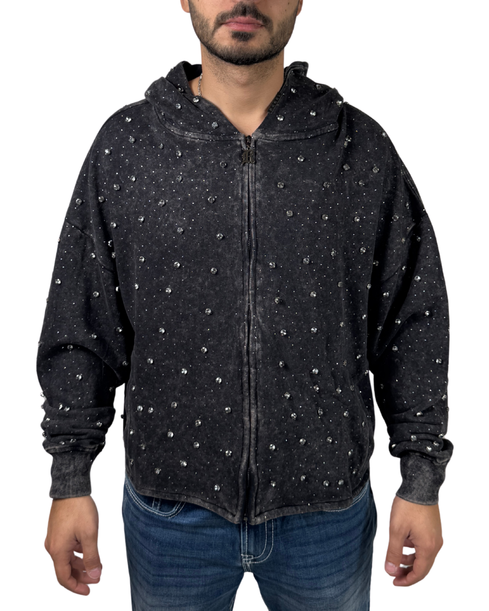 Mens Rhinestone Hoodie