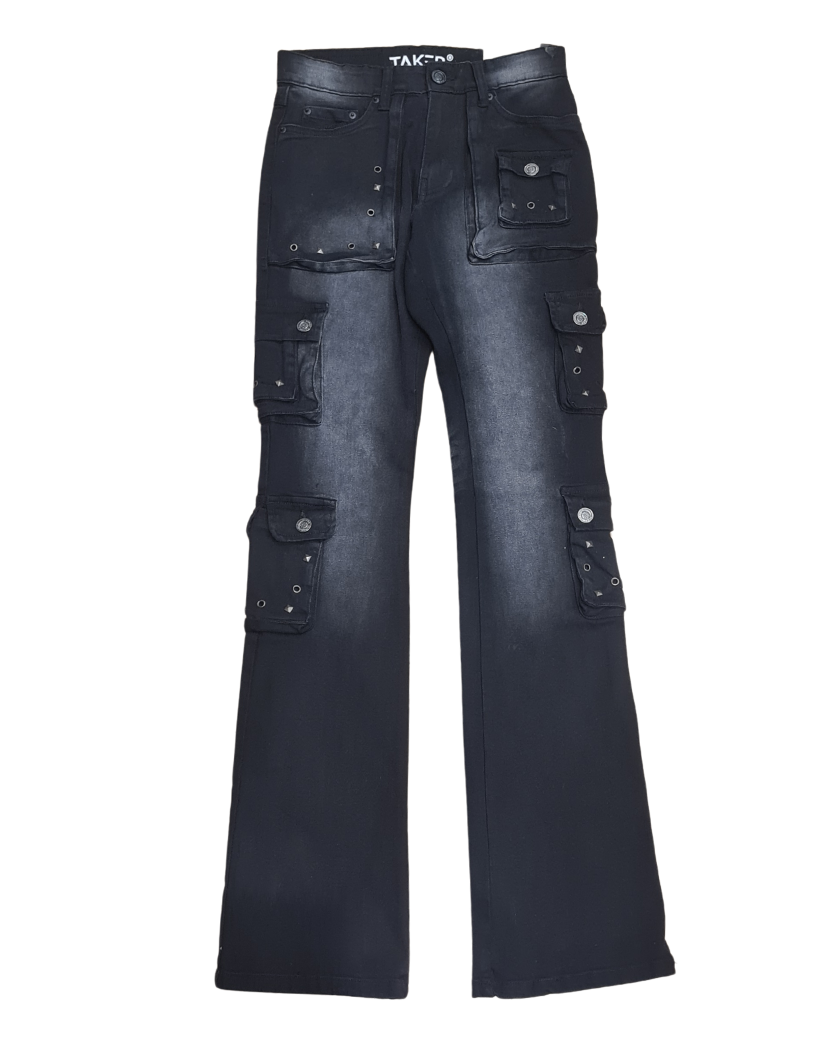 Mens Stacked Flare Fit Jeans T4114