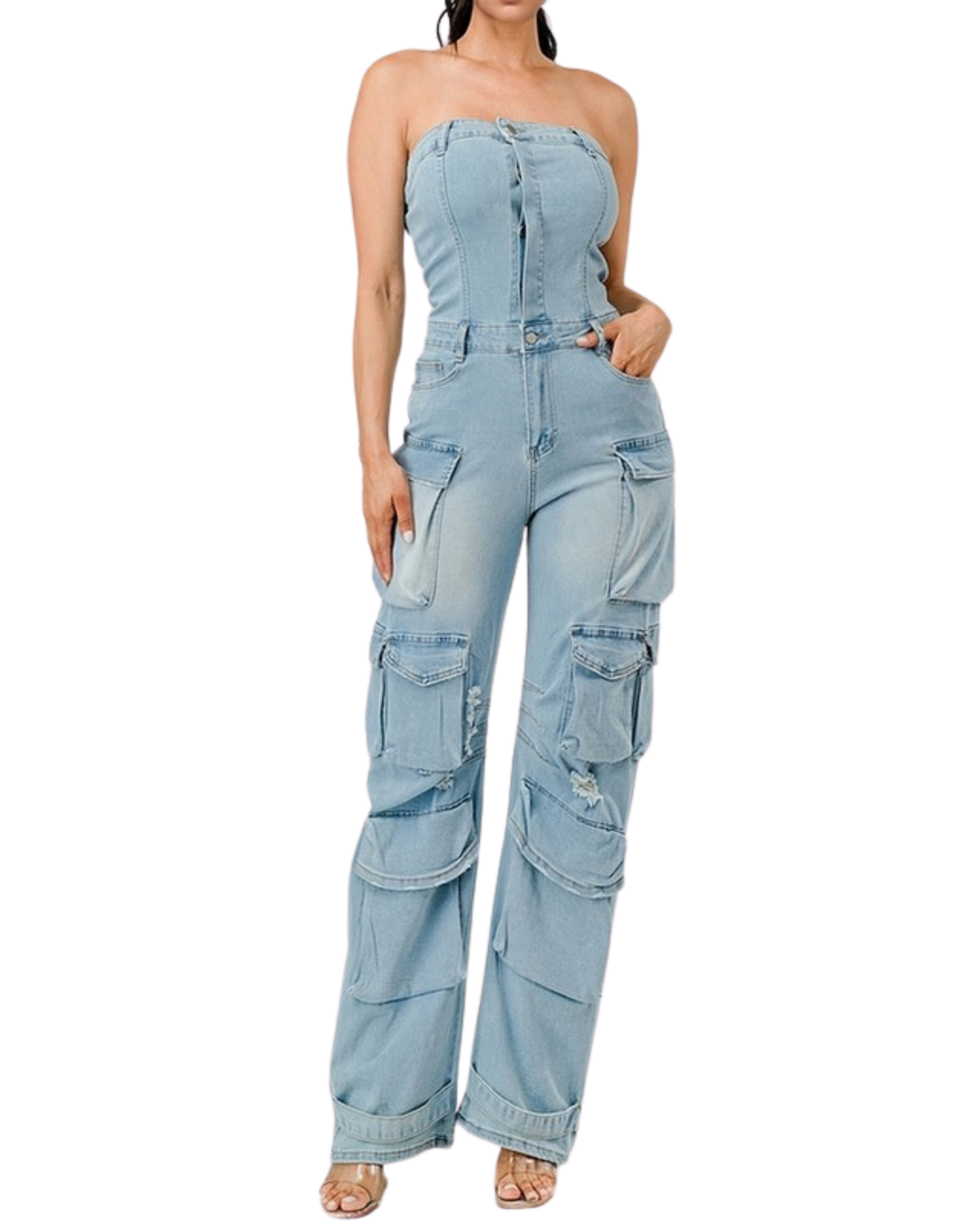 Womens Delta Denim Wear Jumpsuit