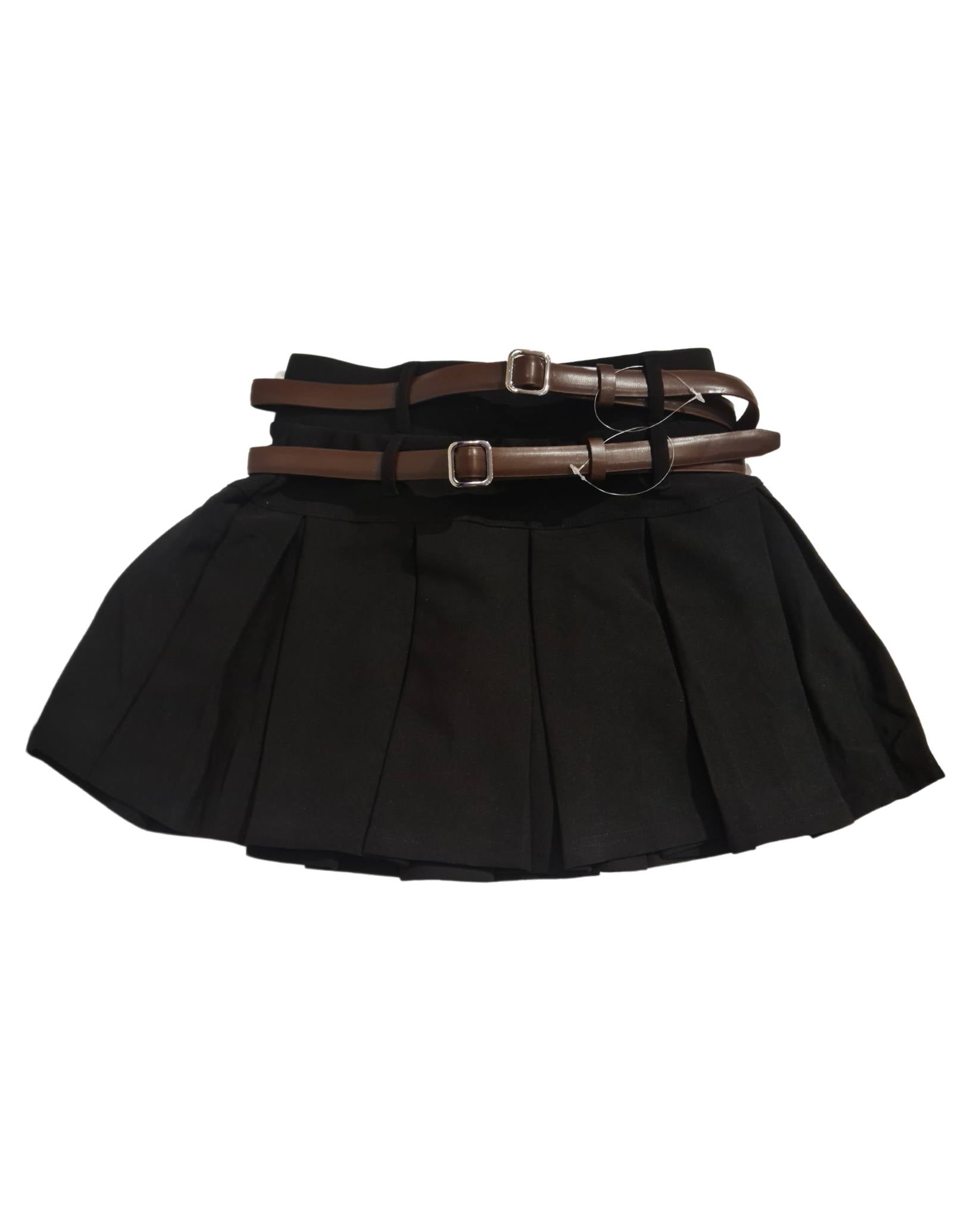 Womens Leather Belt Skirt