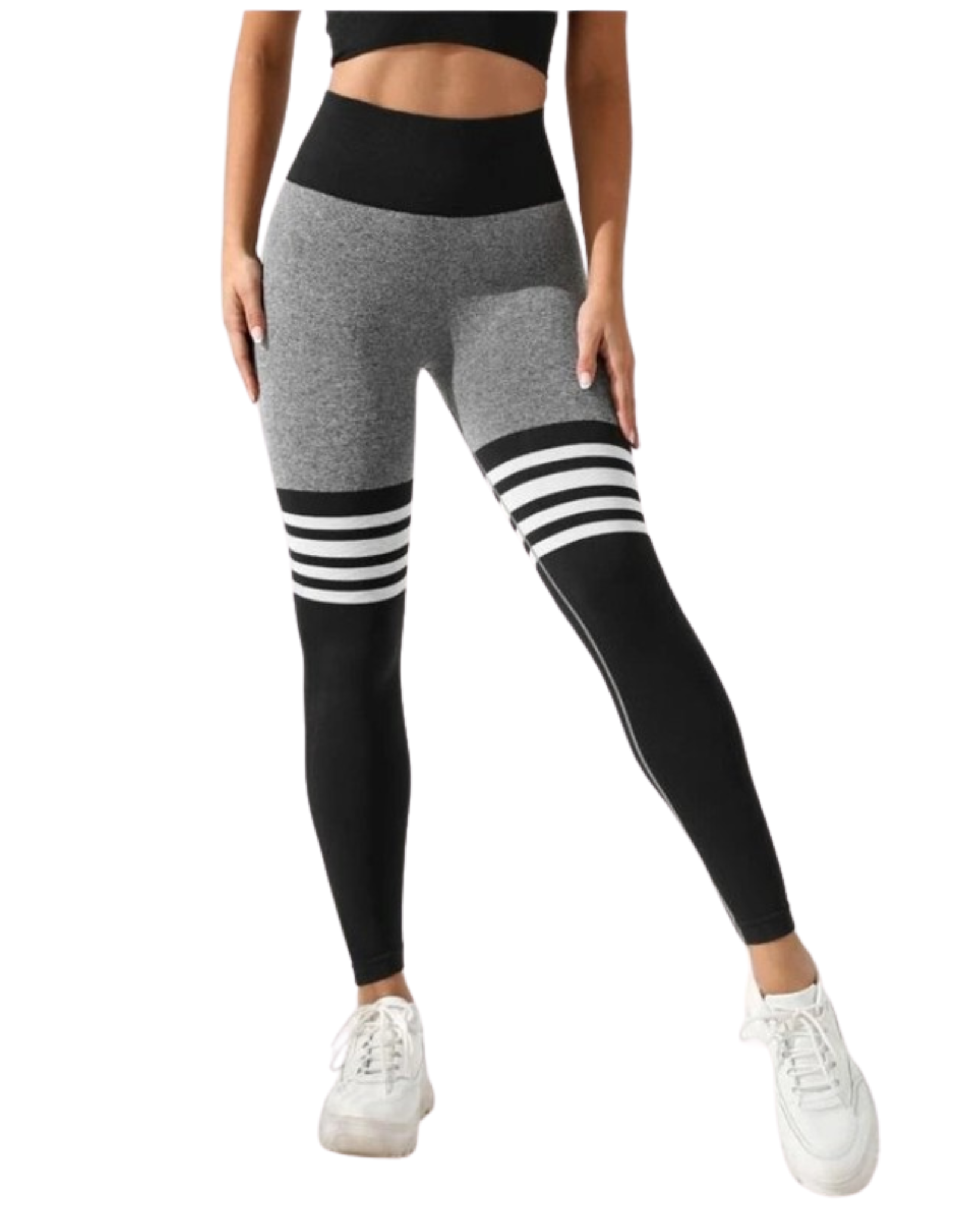 Womens Striped Booty Workout Legging