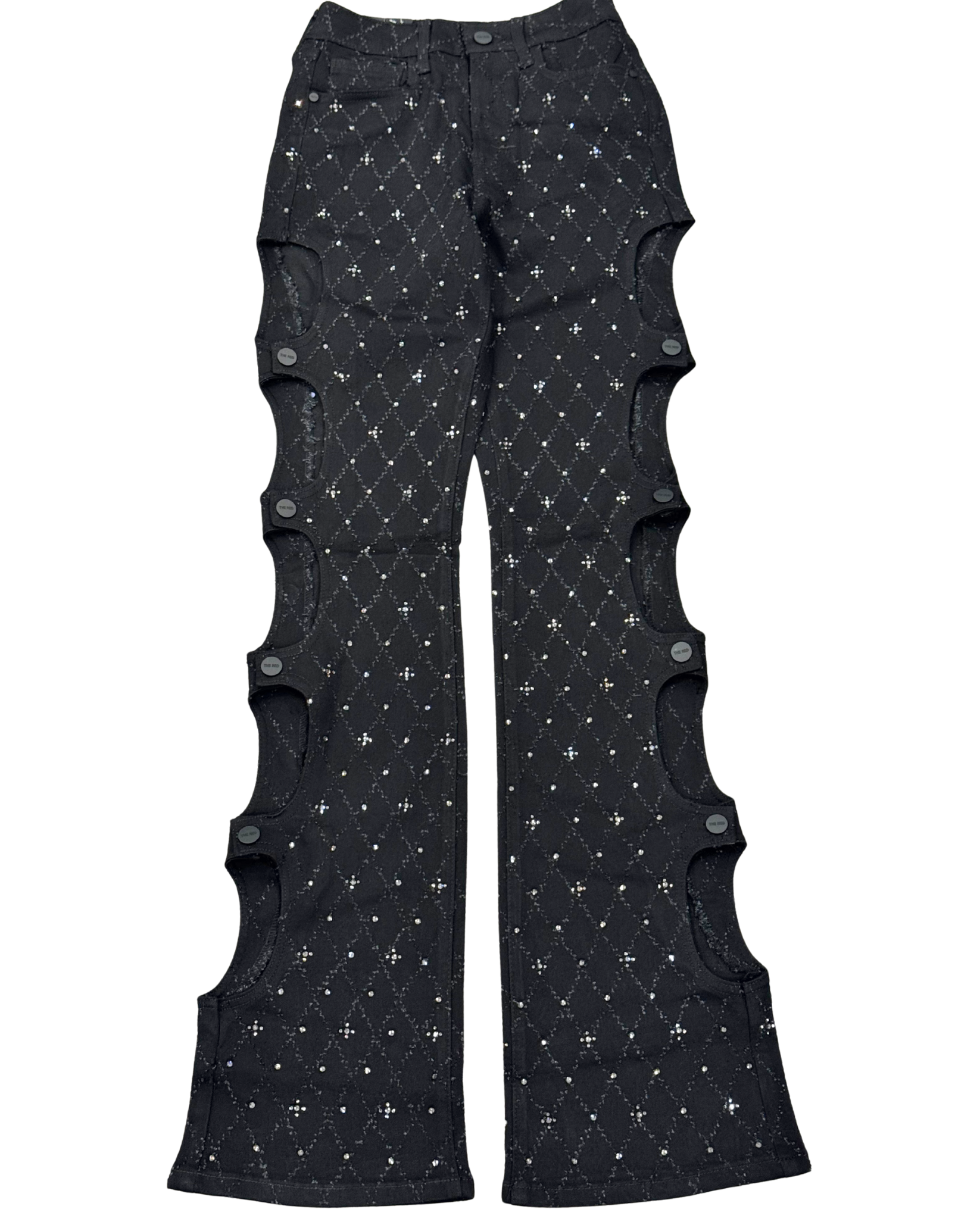 Womens Snappy SideUp Buttoned Stacked Jeans AP25342