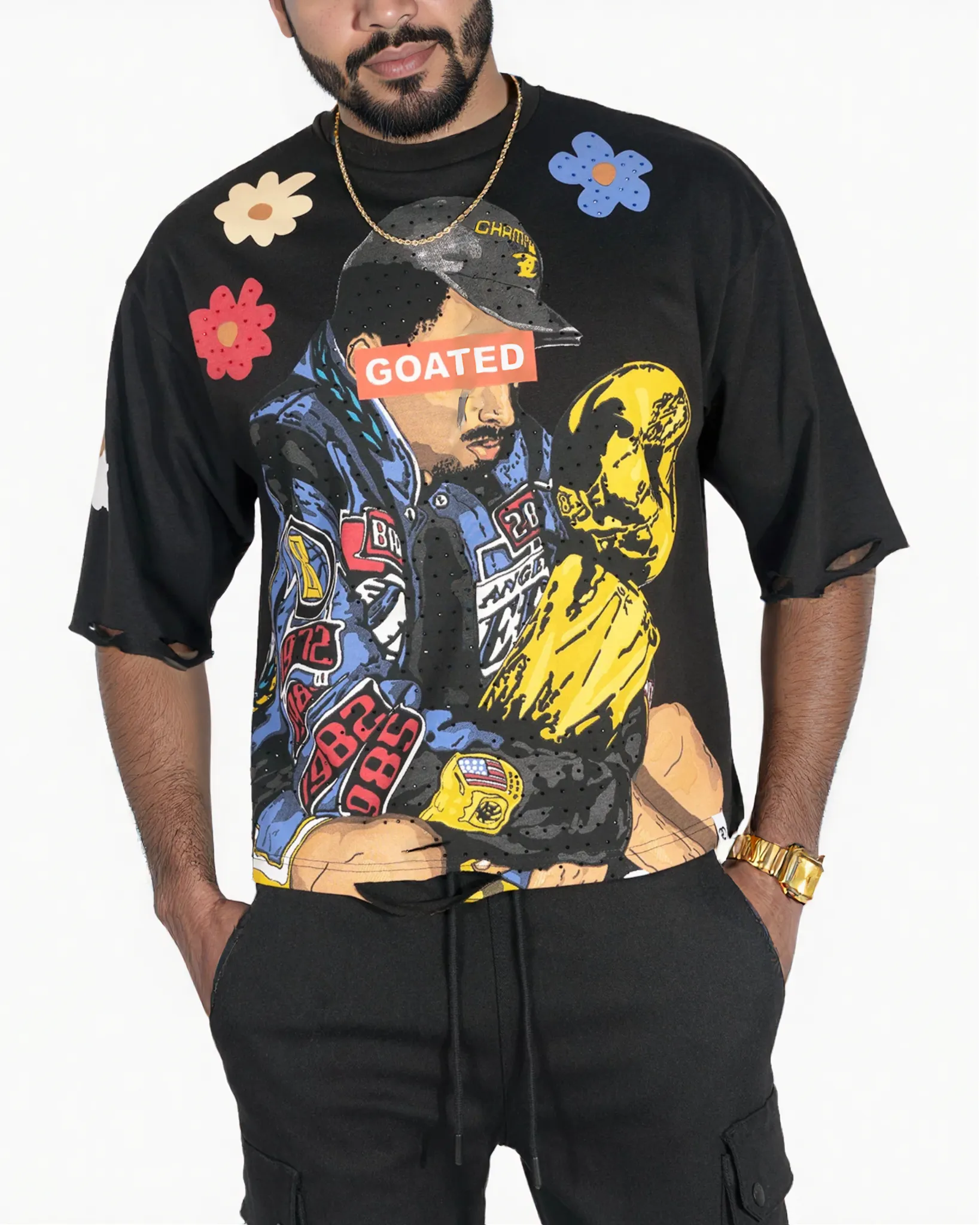 Mens Goat Cropped Shirt