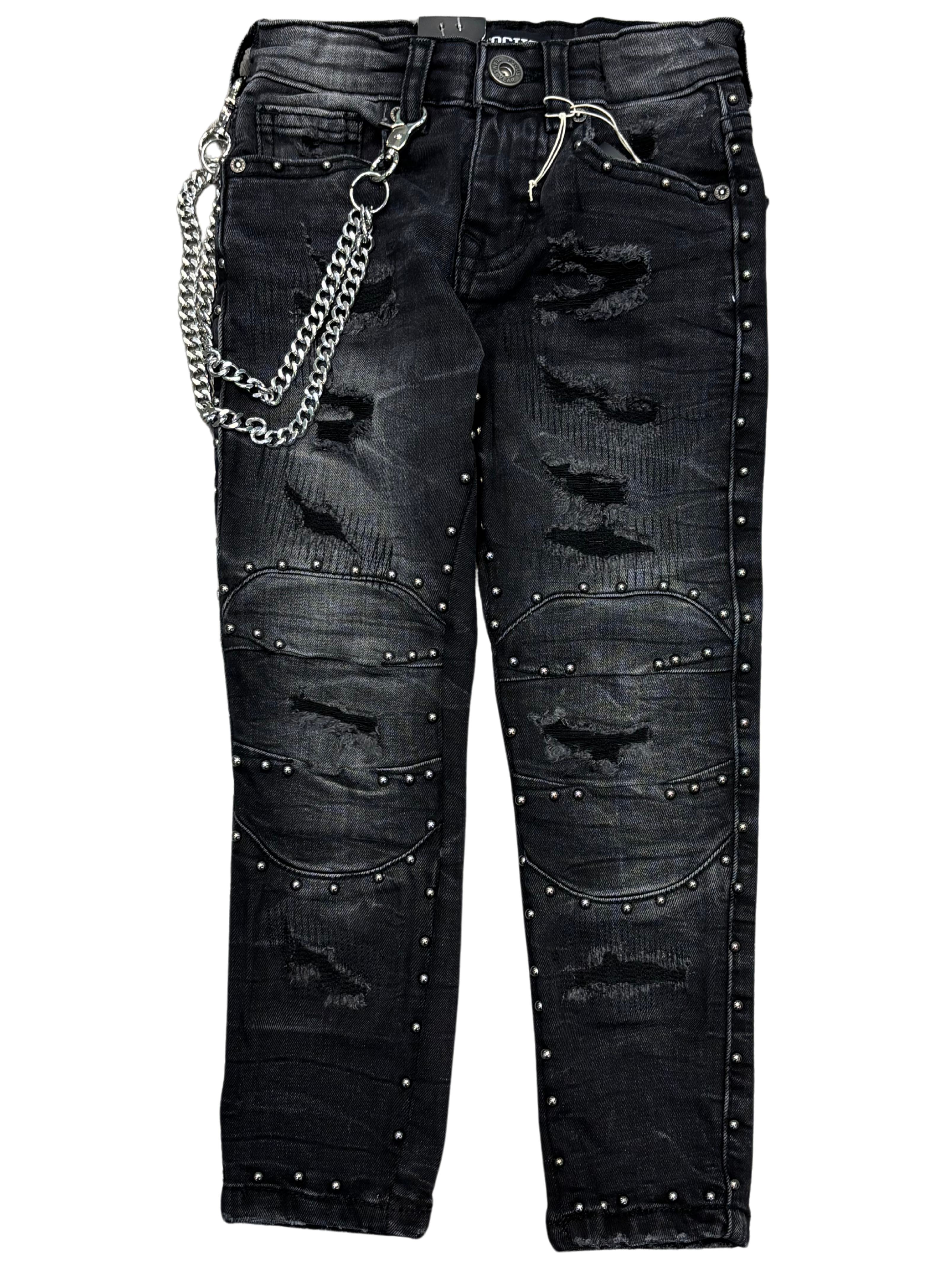 Kids Studded Slim Fit Jeans 2407