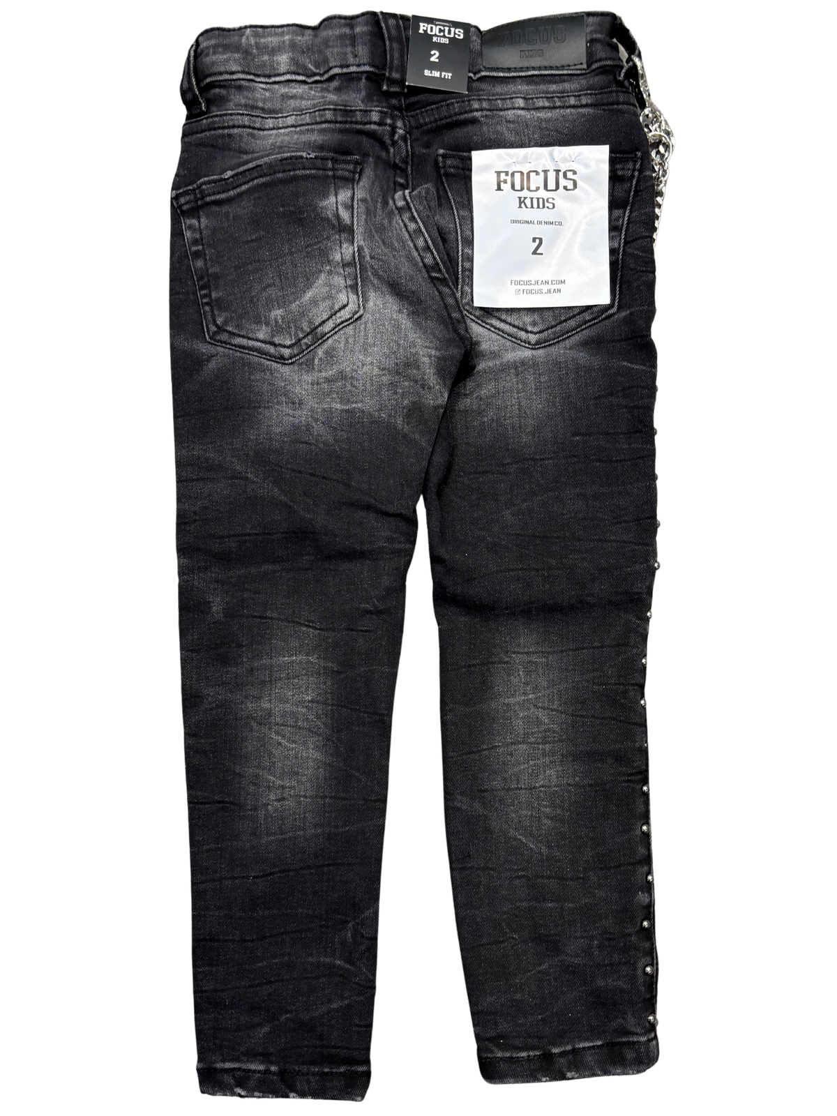 Kids Studded Slim Fit Jeans 2407
