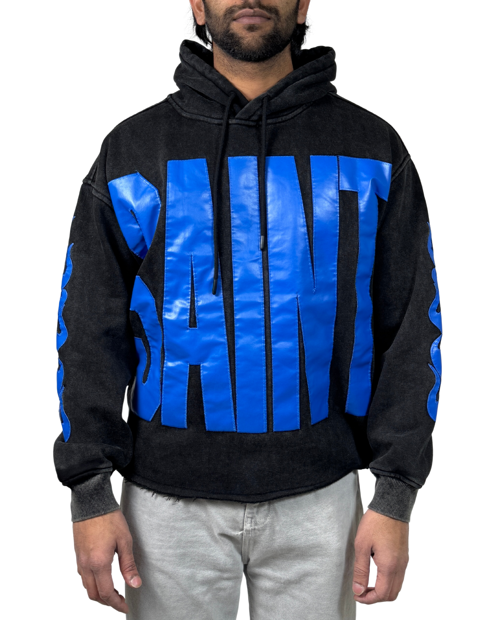 Mens Pu Saint Hoodie