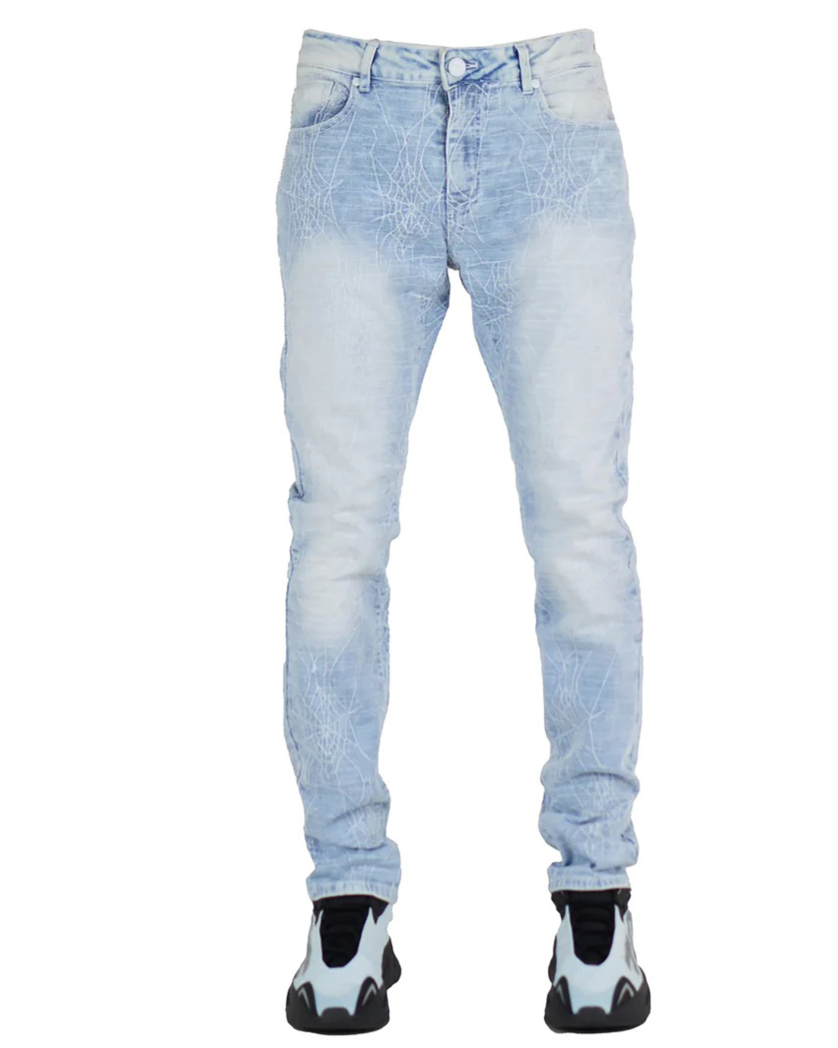 Mens Spider Web Stacked Slim Fit Jean 3508