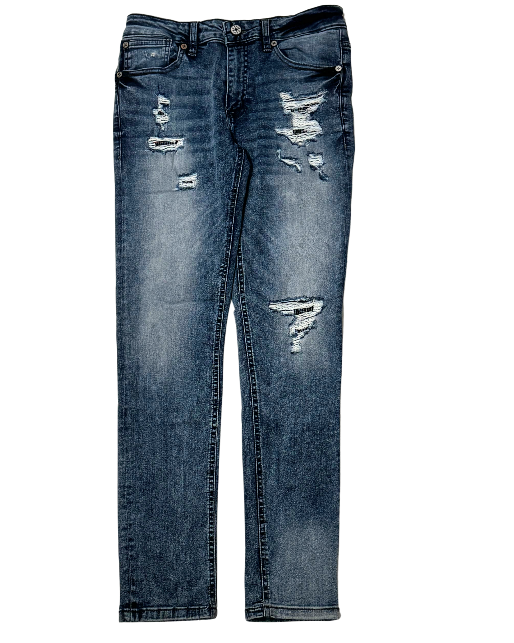 Mens Ripped and smoke Jean 3015