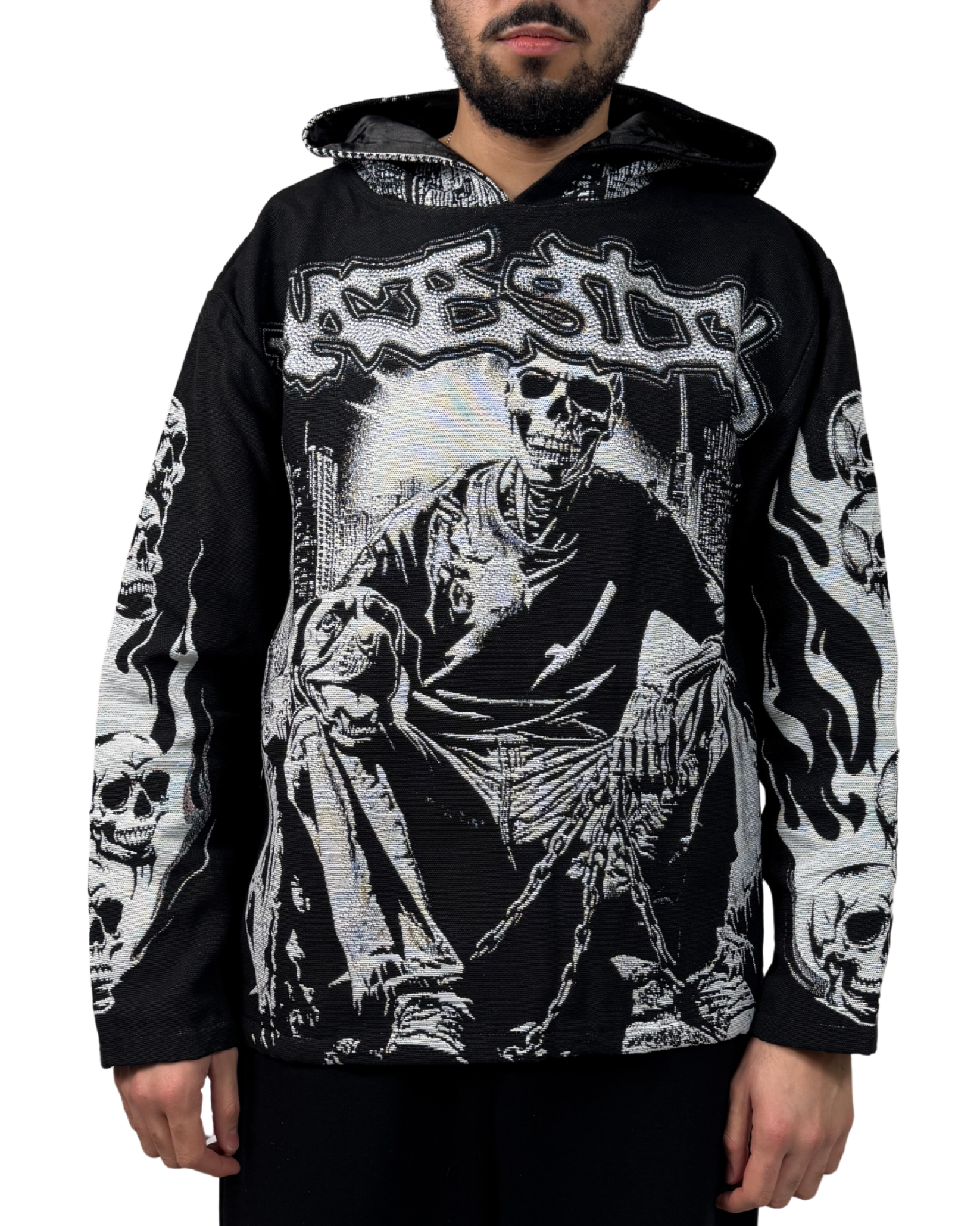 Mens Dog With A chain Hoodie
