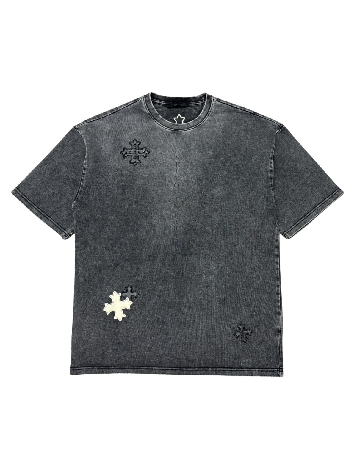 Mens Chrome Hearts Studded Patch Shirt