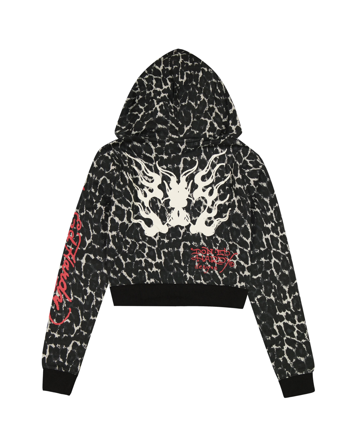 Womens Leopard Zip Up Hoodie