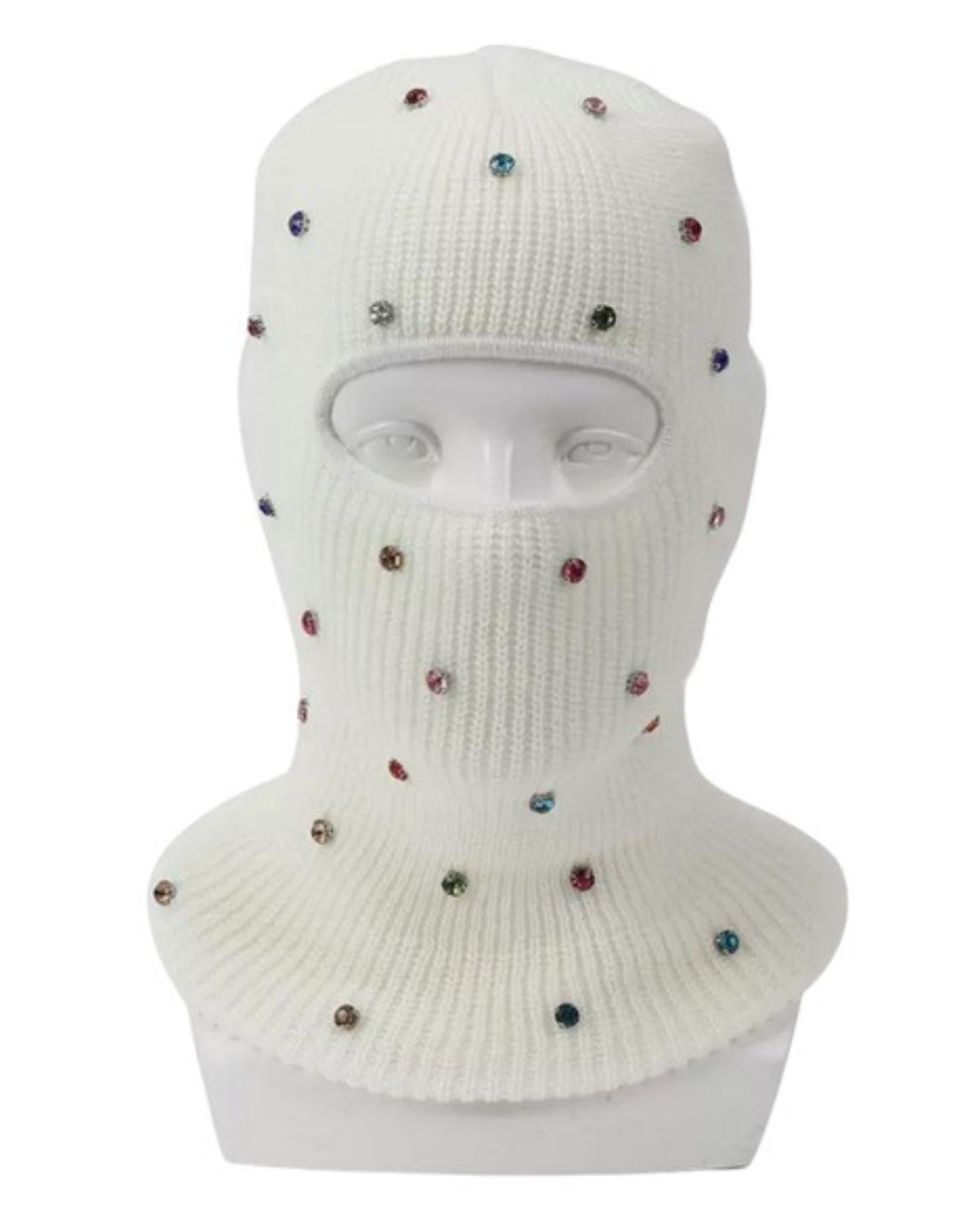 Multi Color Rhinestone Ski Mask