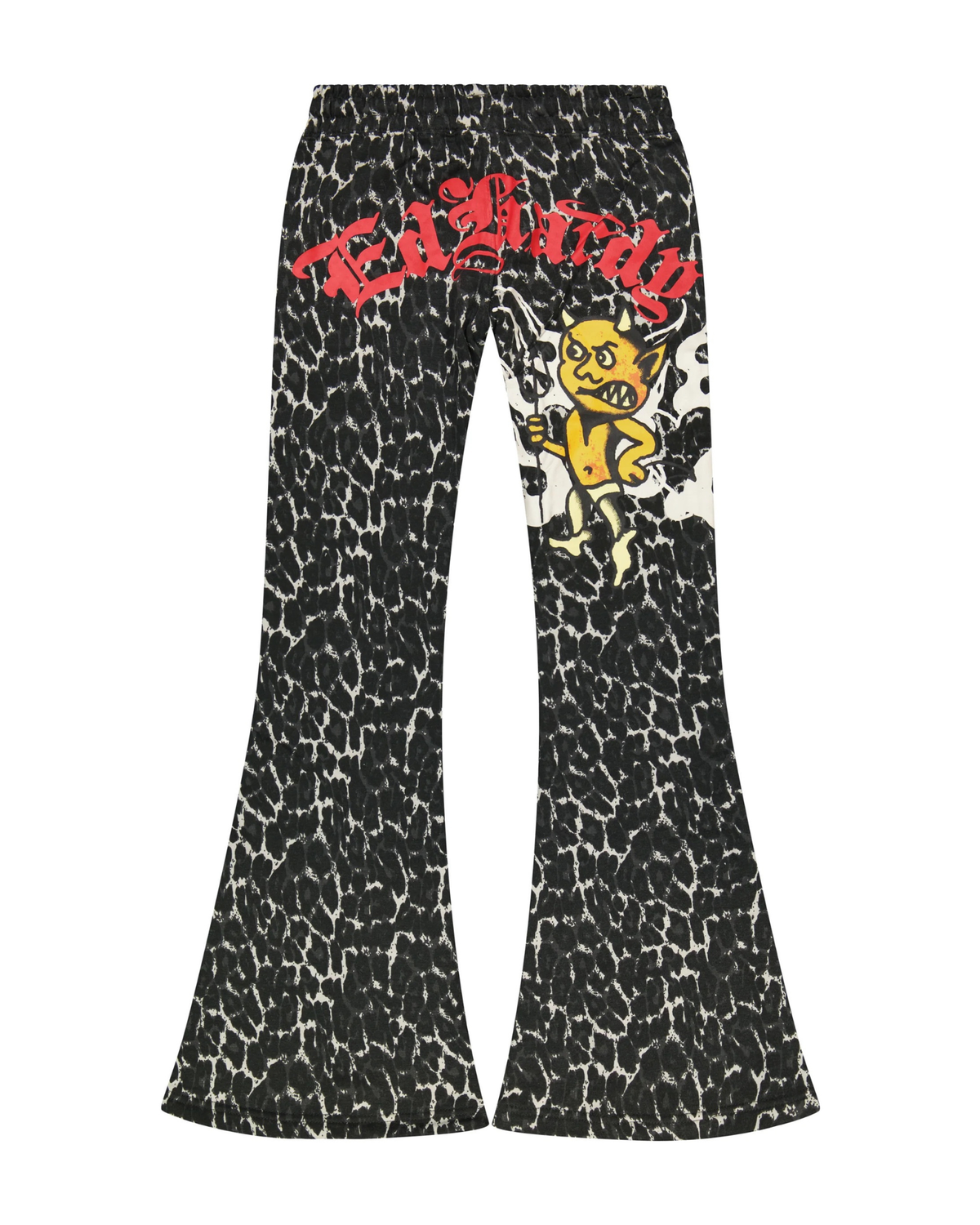 Womens Leopard Boot Cut Sweatpant