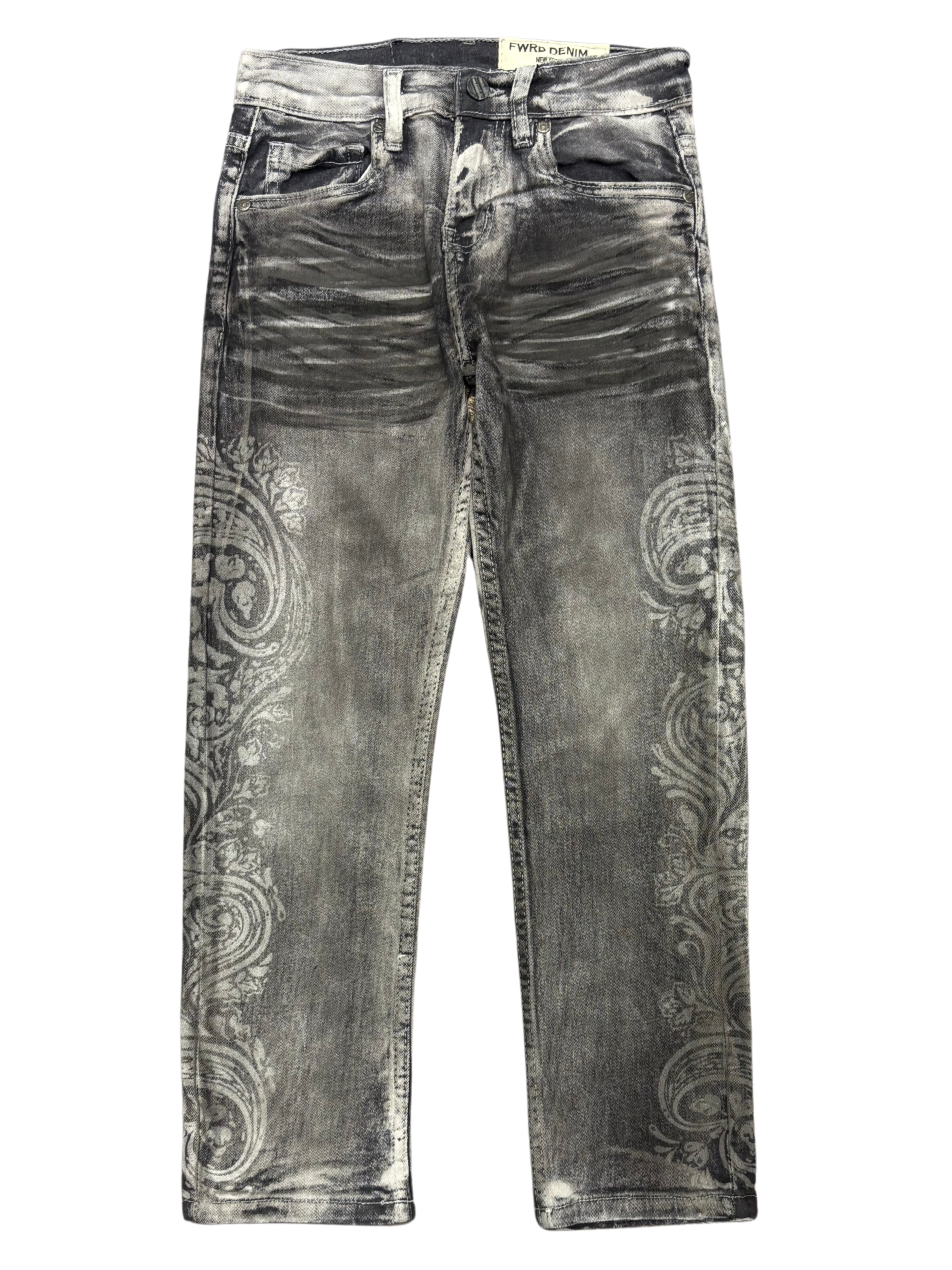 Mens Fleur Printed Jeans 330462B