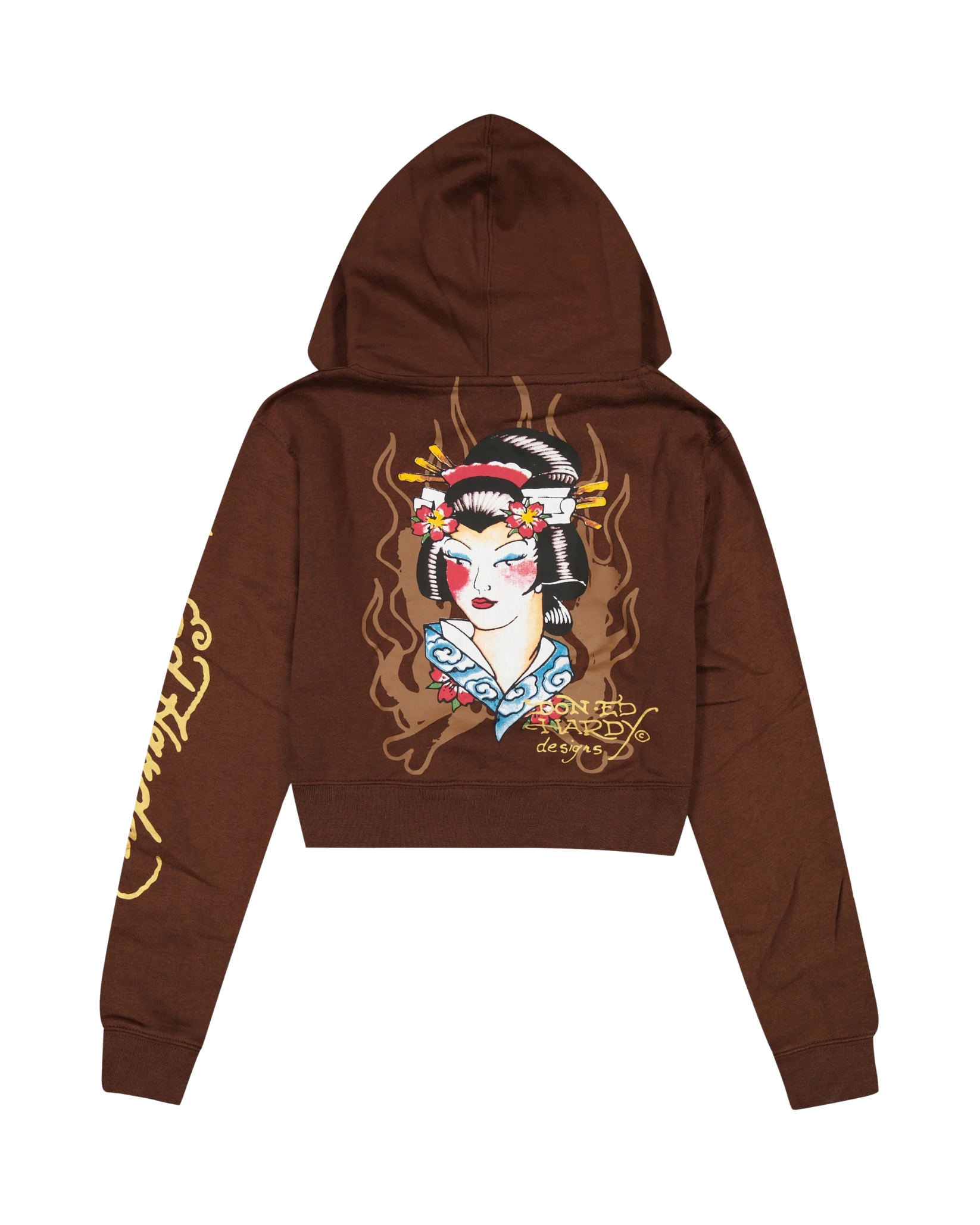Womens Koi Fish Front Zip Hoodie