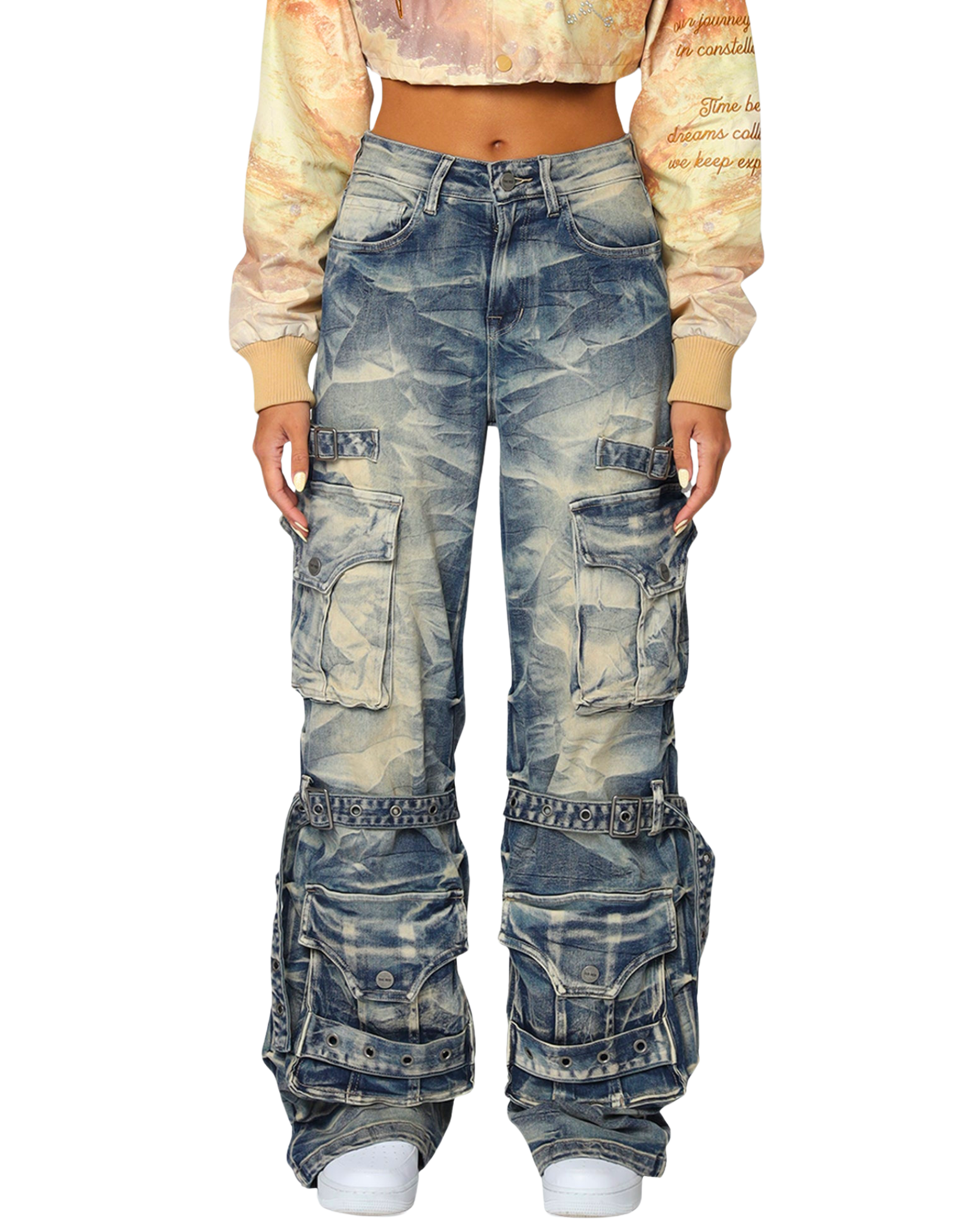 Womens Punk Gear Stacked Jean AP255705