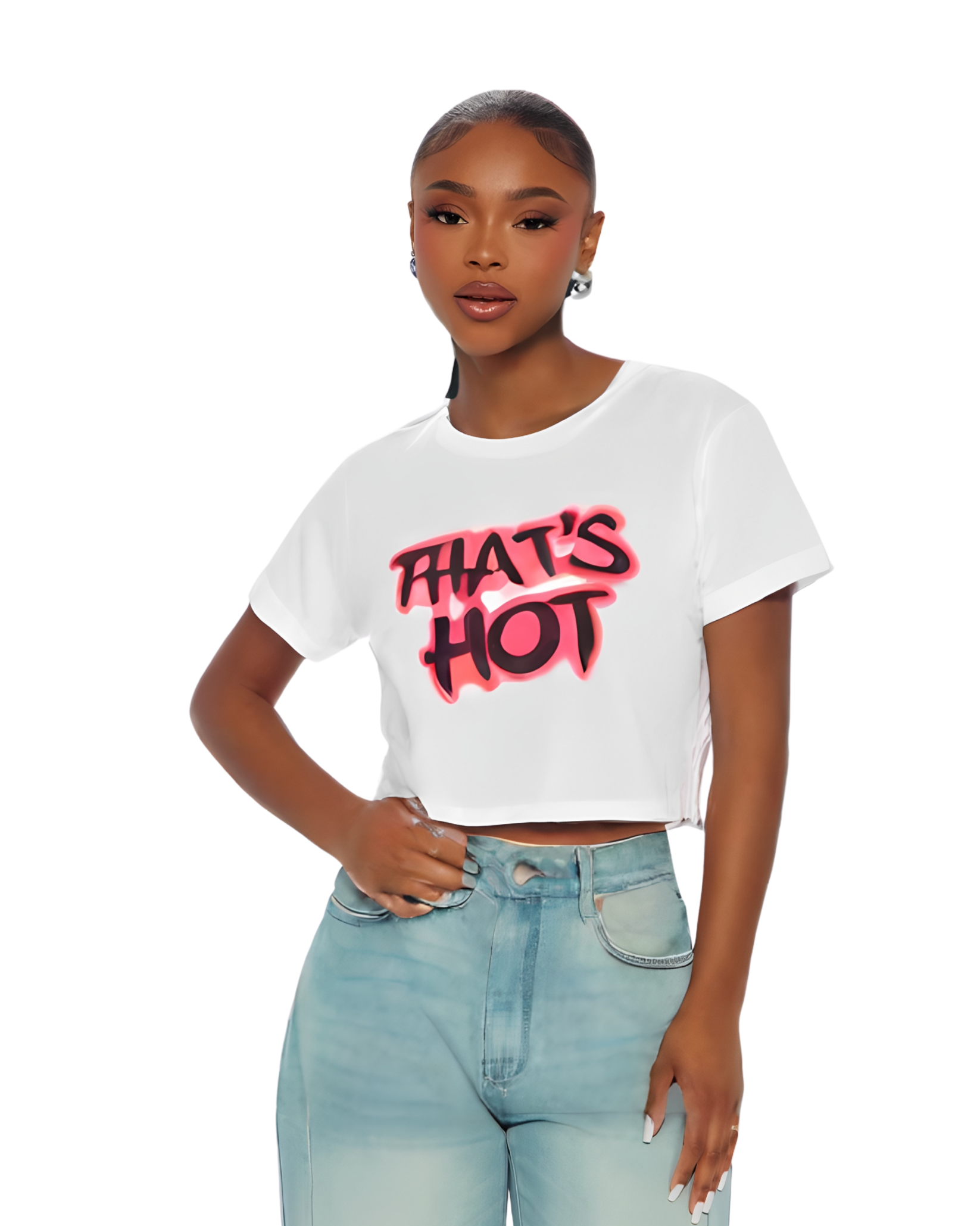 Womens That's Hot Crop Tee