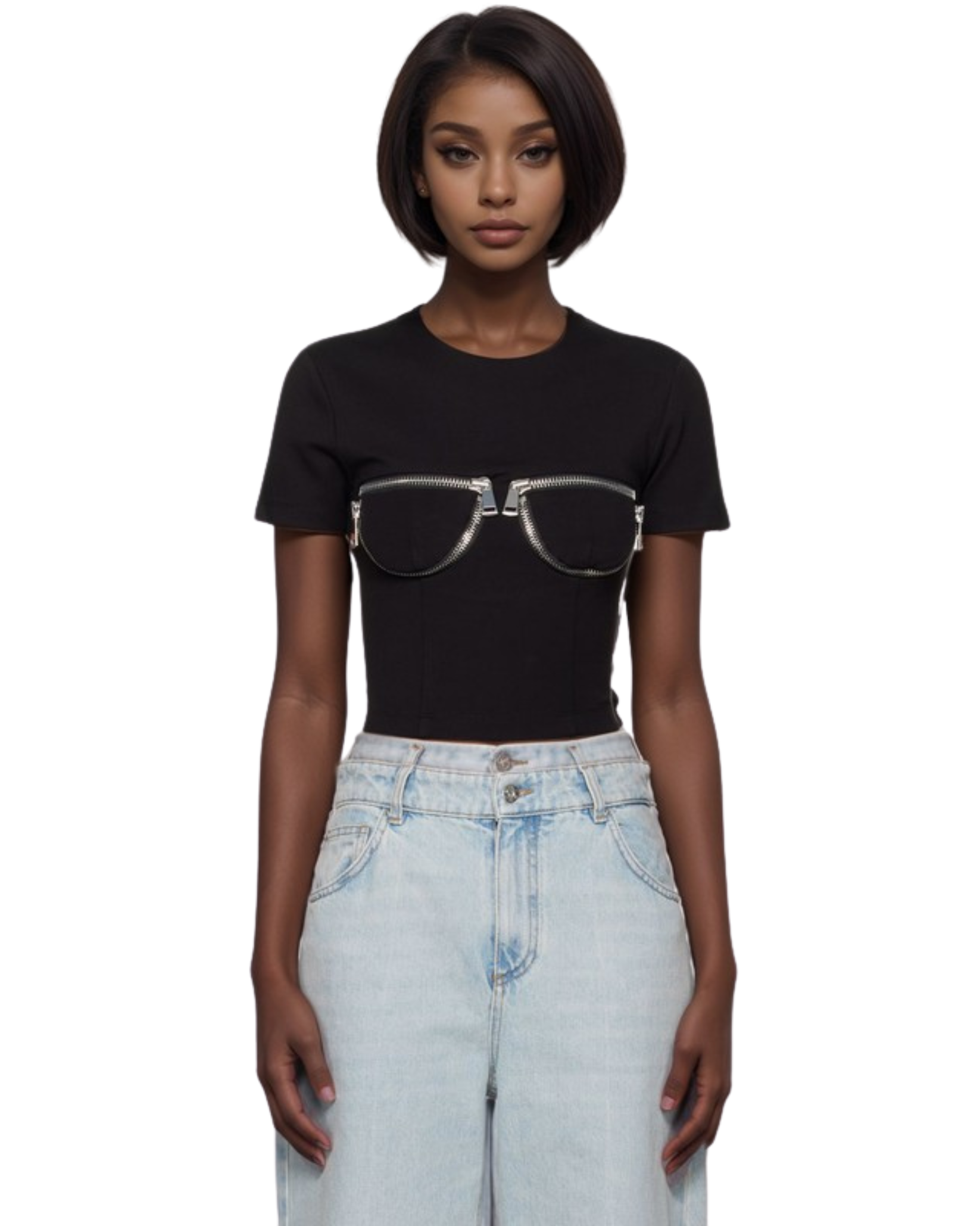 Womens Glass Frame Top