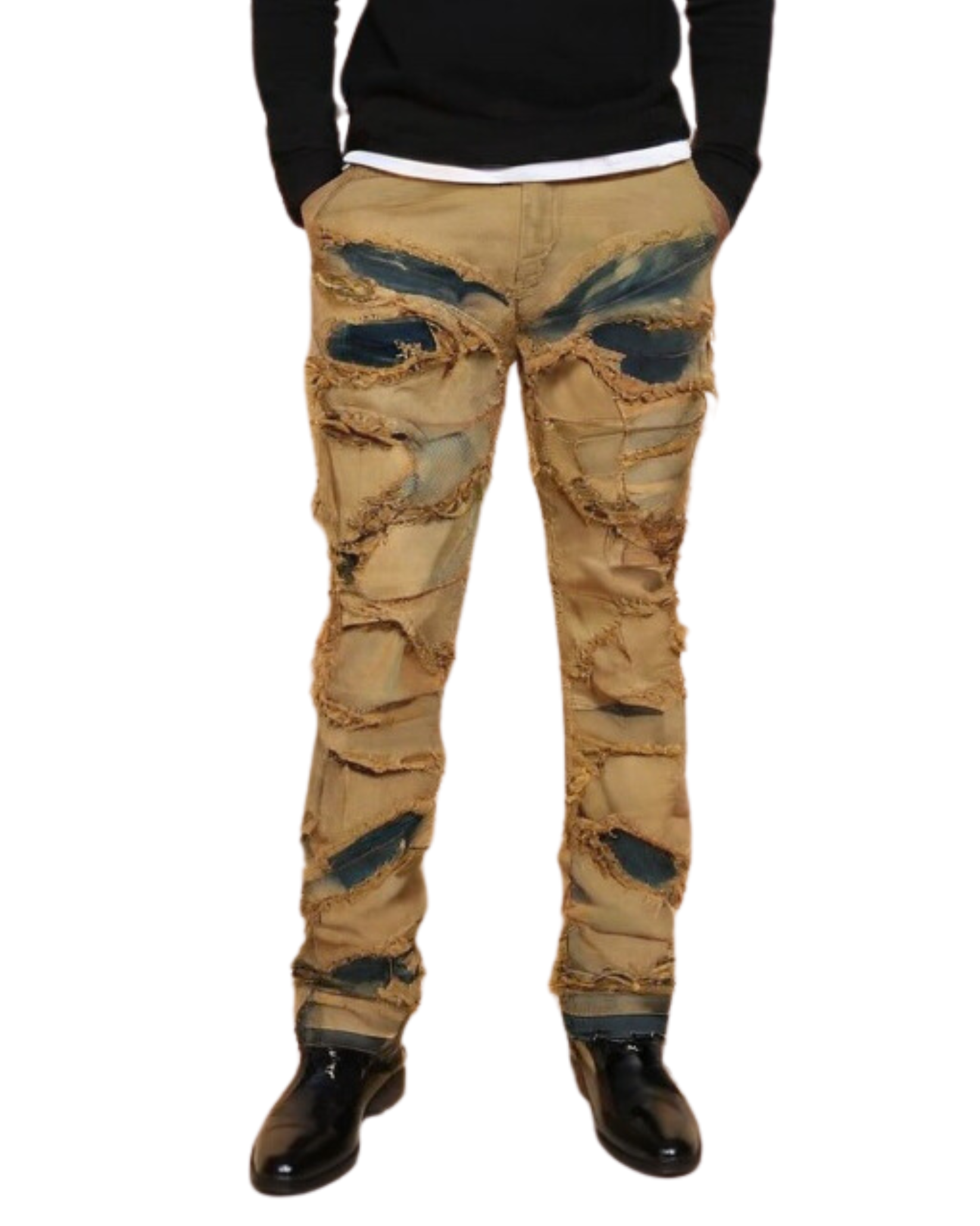 Mens Heavy Rip Flared Jean 642637