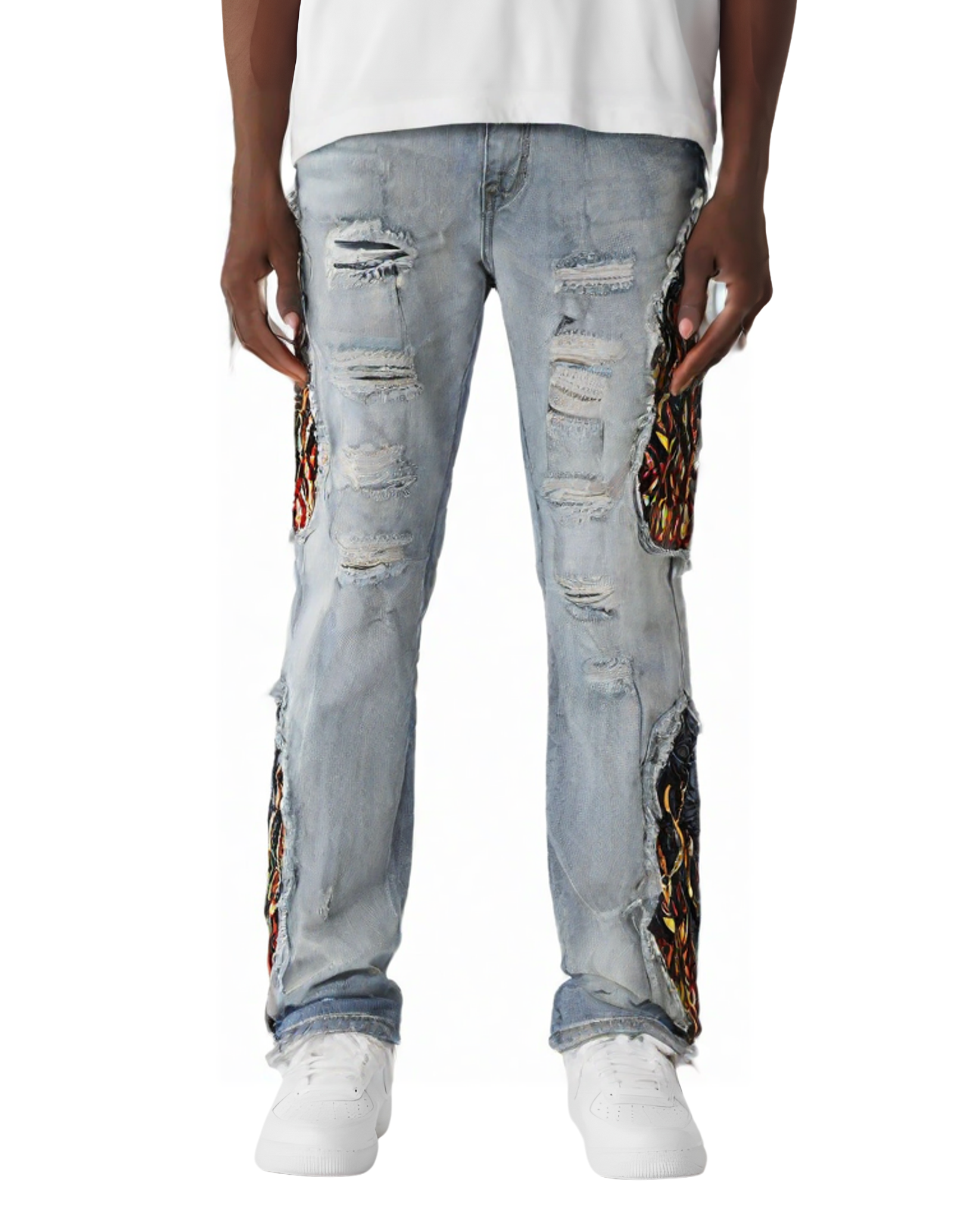 Mens Flamin' Stained Glass Jean